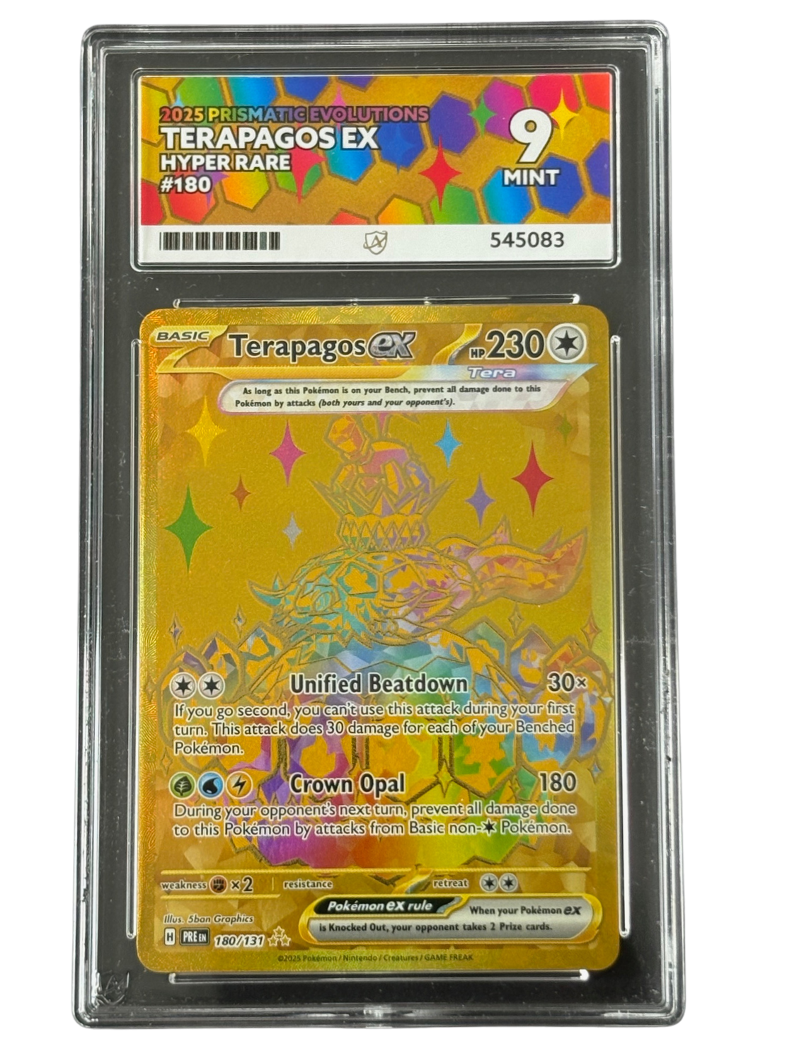Terapagos ex 180/131 Prismatic Evolutions (2025) ACE 9 Mint