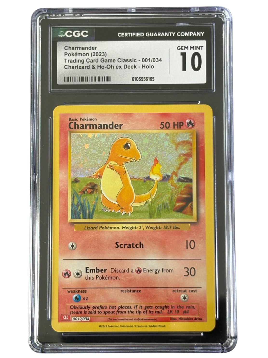Charmander – 001/034 CLC EN CGC Gem Mint 10