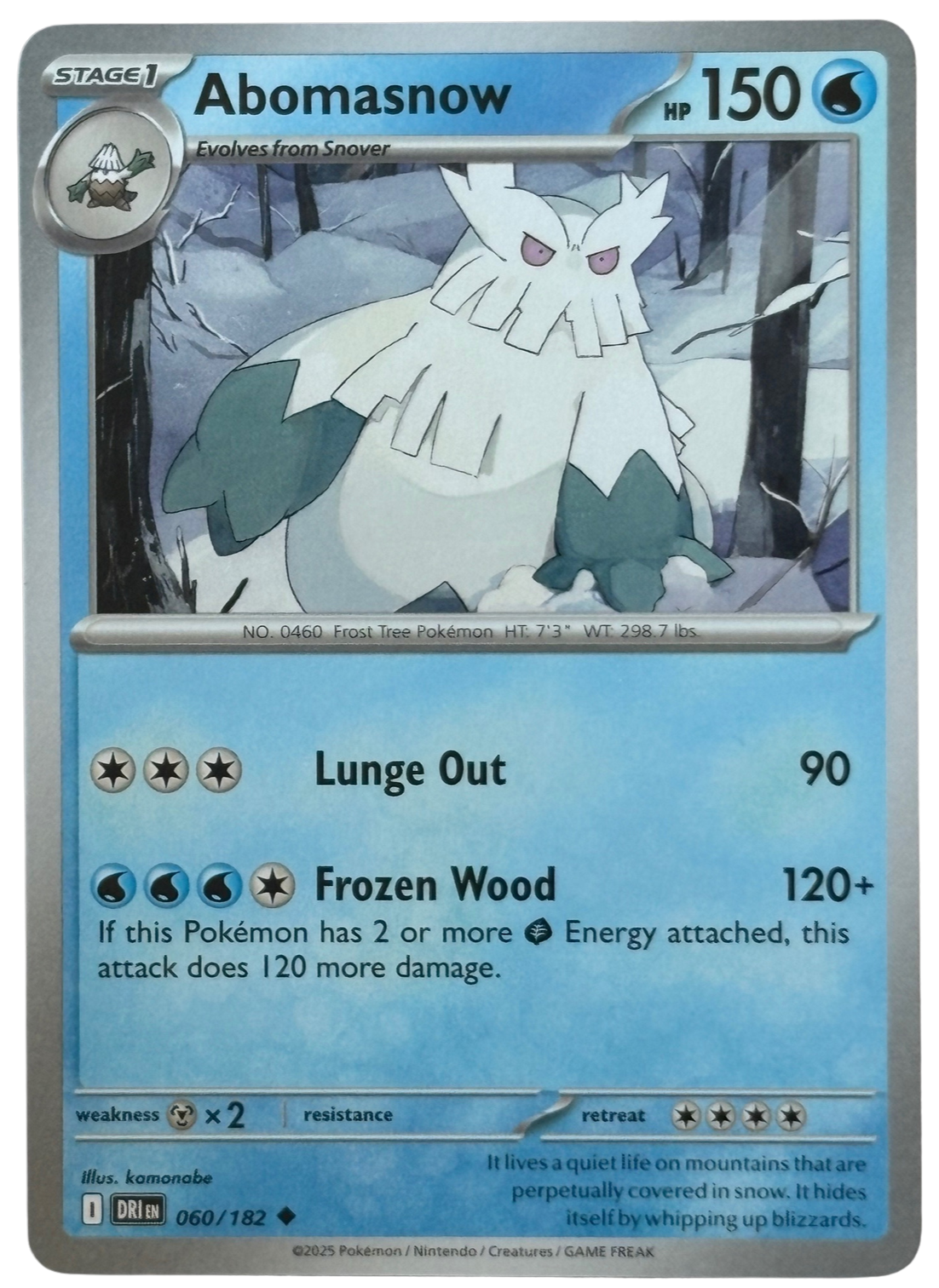 Abomasnow 060/182 DRI EN (2025) [Near Mint]