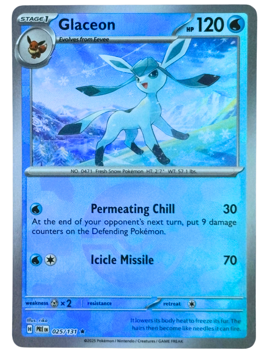 Glaceon 025/131 Prismatic Evolutions (2025) [Near Mint]