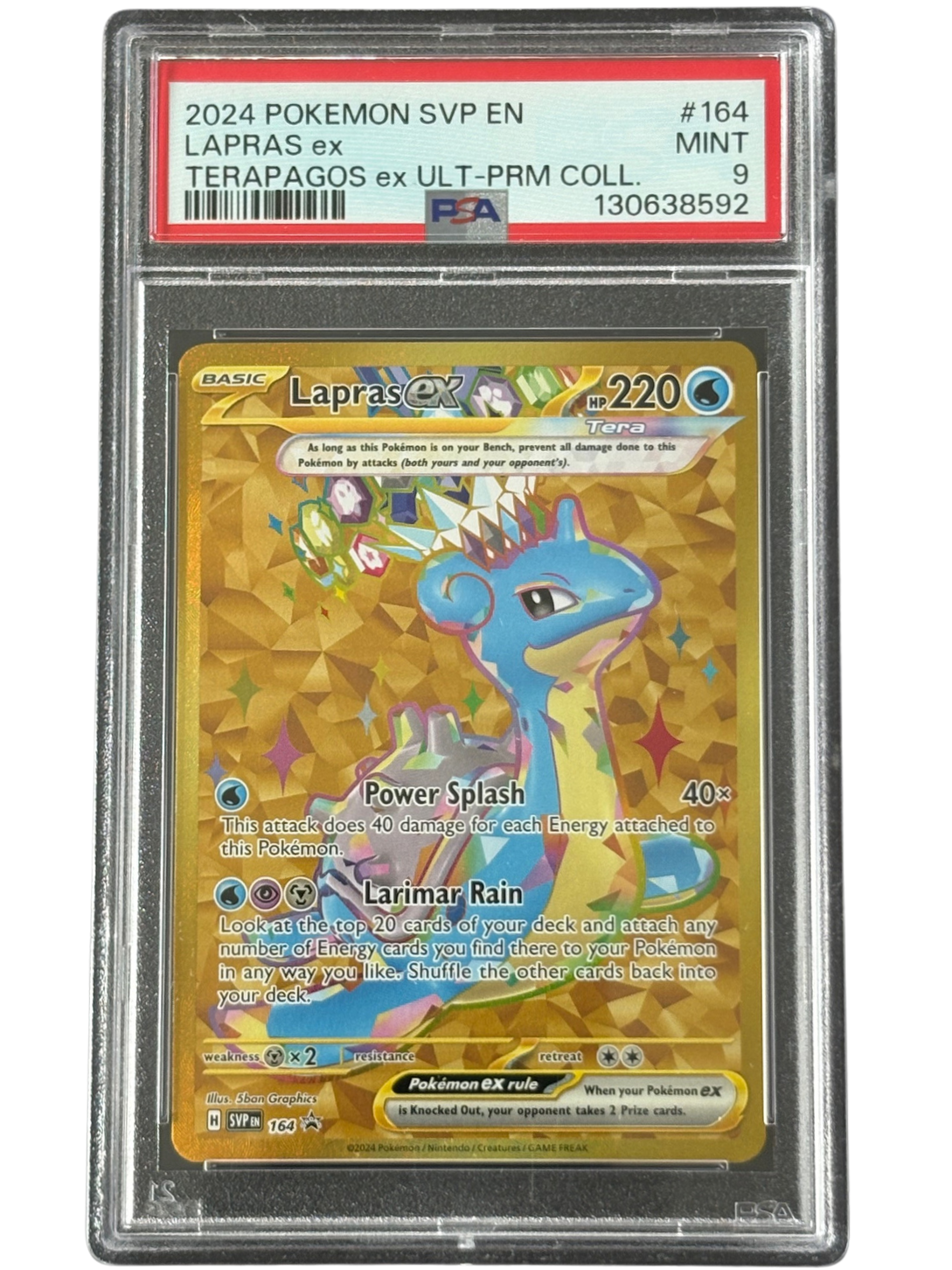 Lapras ex SVP 164 Black Star Promos (2024) PSA 9 Mint