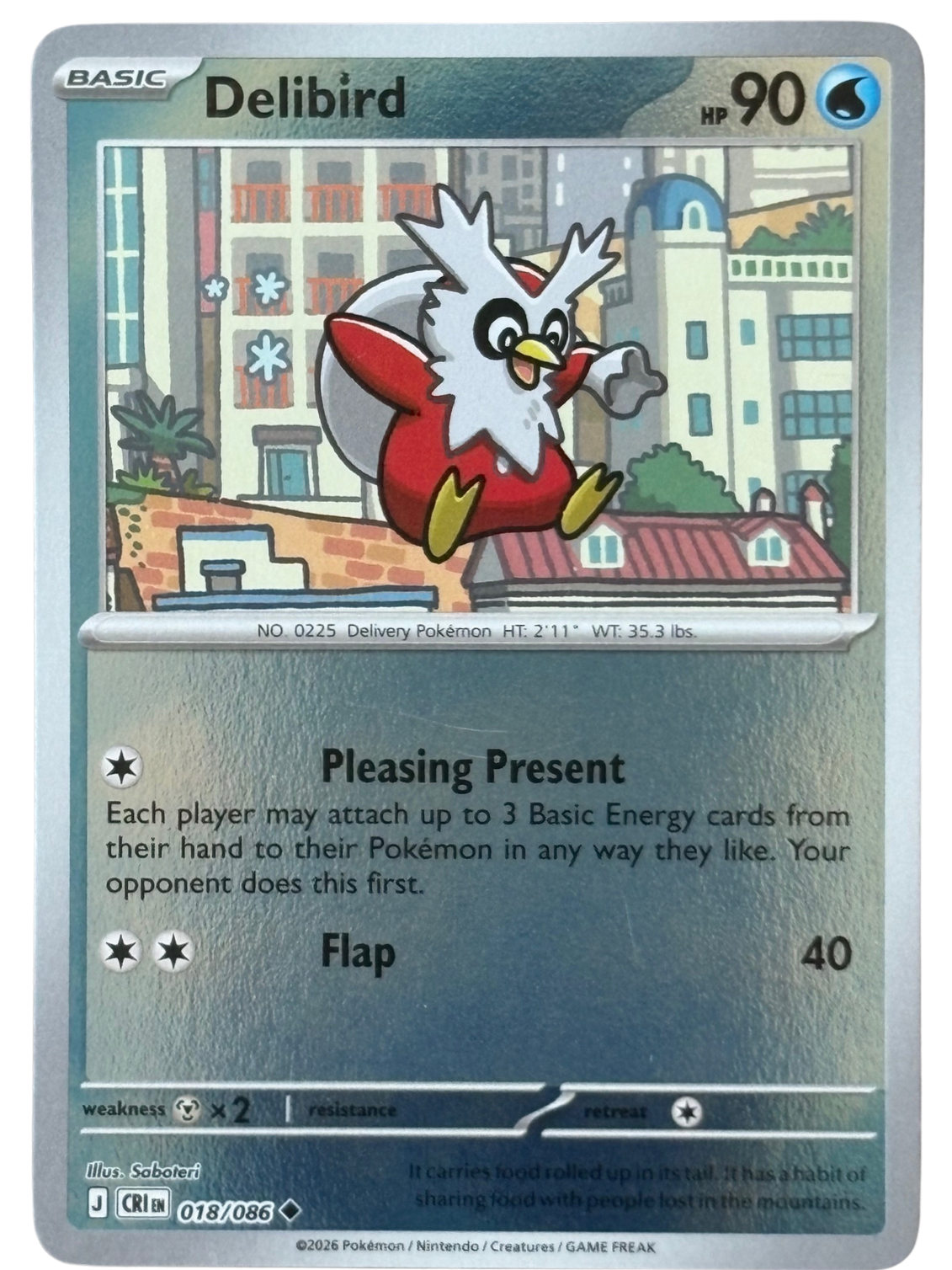 Delibird 018/086 CRI EN (2026) [Near Mint]