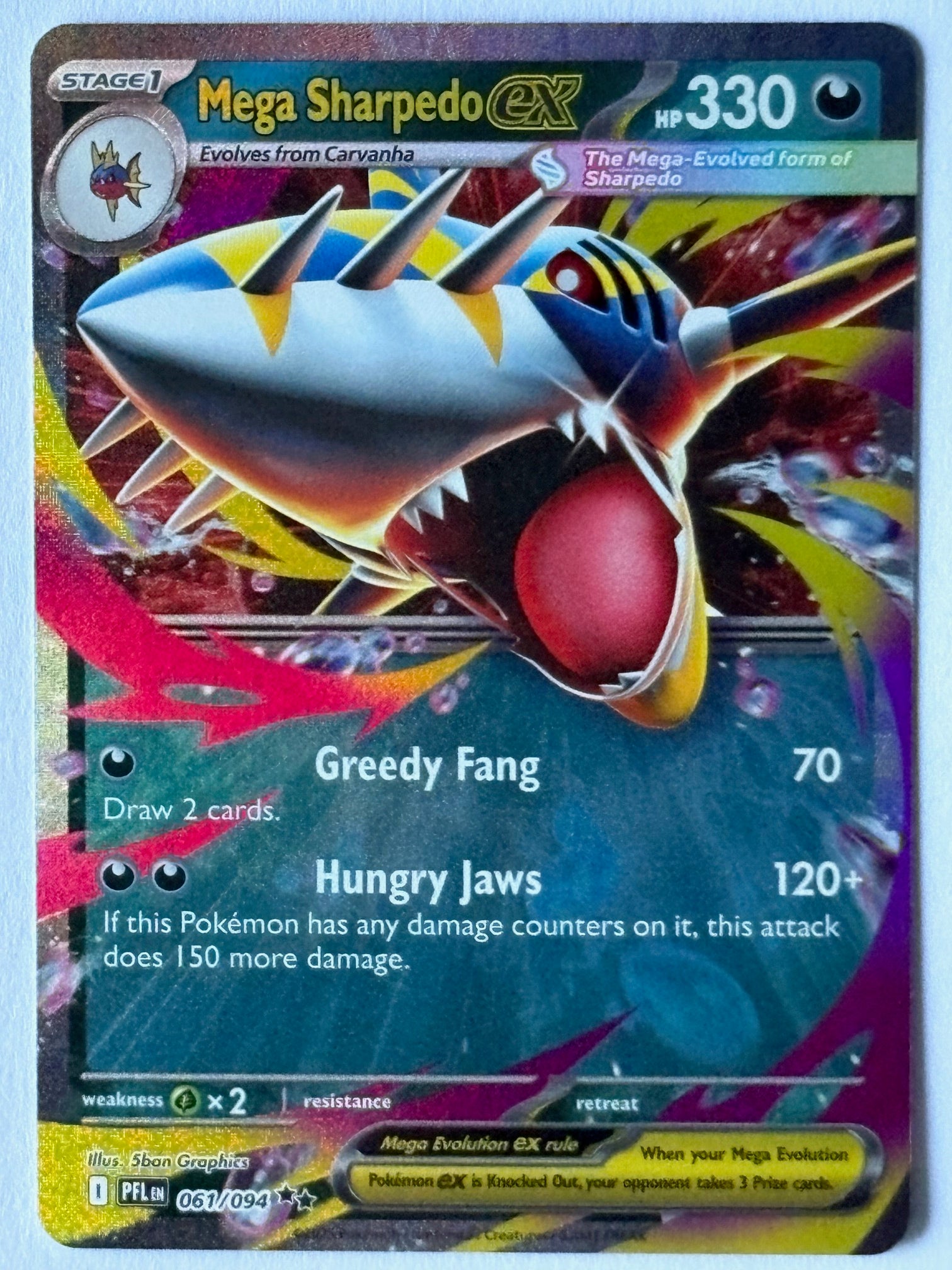 Mega Sharpedo ex – 061/094 PFL