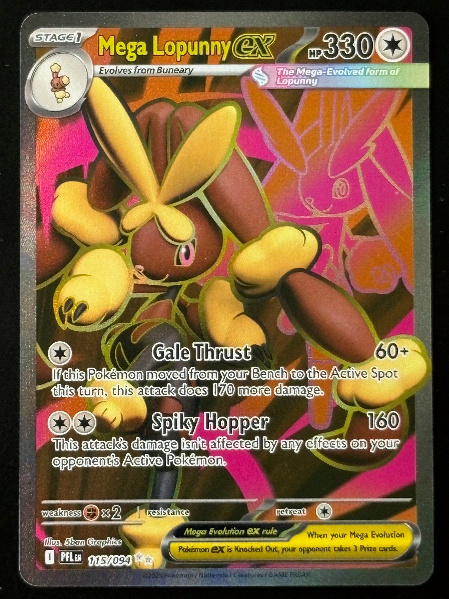 Mega Lopunny ex – 115/094 PFL (Prismatic Evolutions)