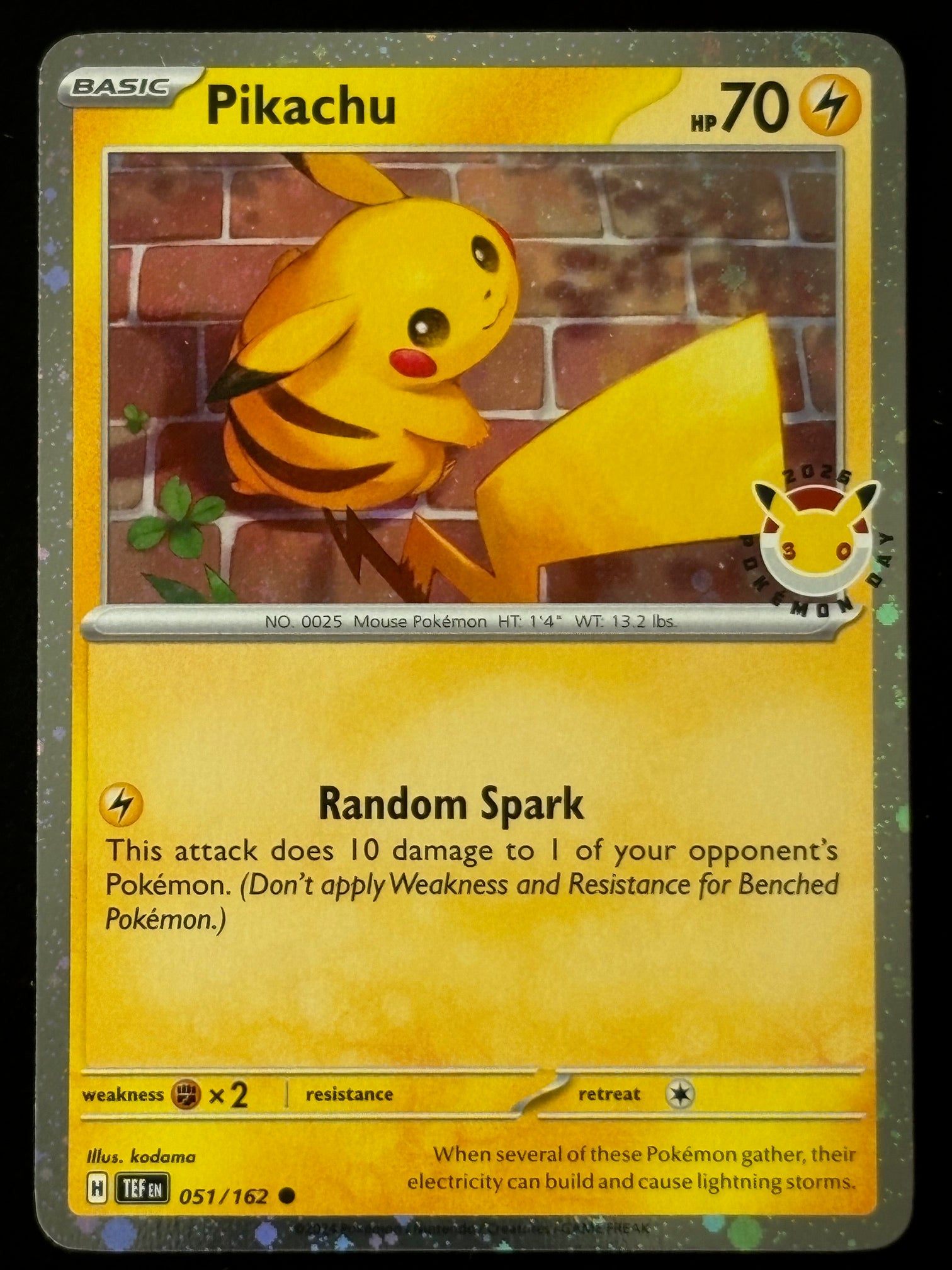 Pikachu – Pokémon 2026 Temporal Forces EN 051/162 Common Pikachu Day 30th