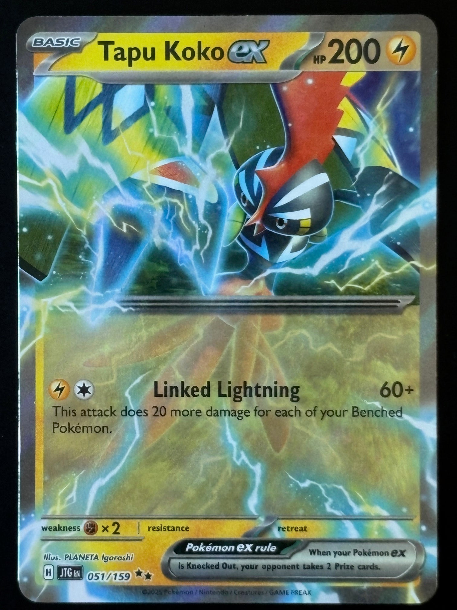 Tapu Koko ex – Pokemon 2025 Journey Together EN 051/159 Double Rare