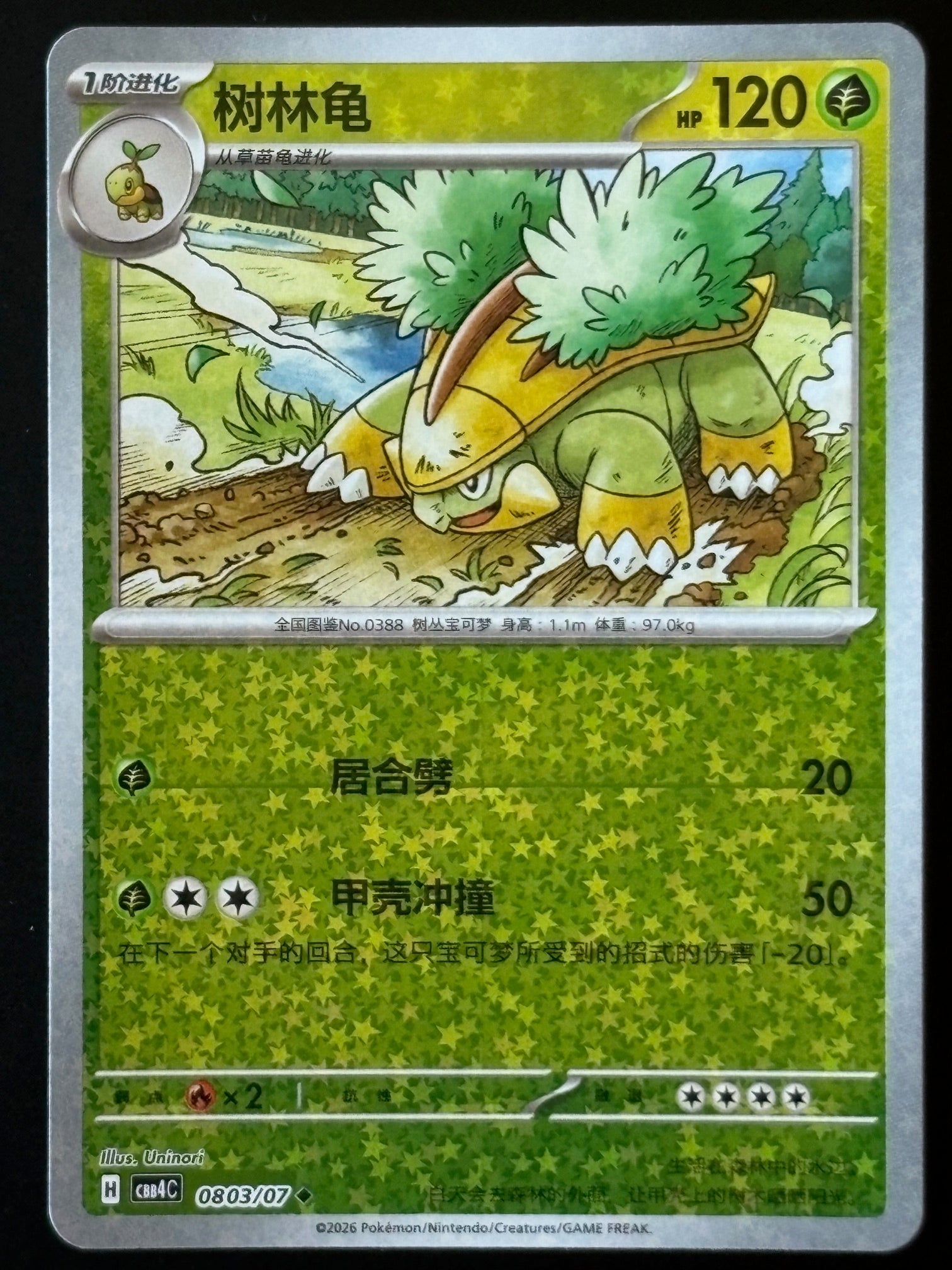Grotle – Pokemon 2026 Chinese CBB4C 0803/07 Holo Rare