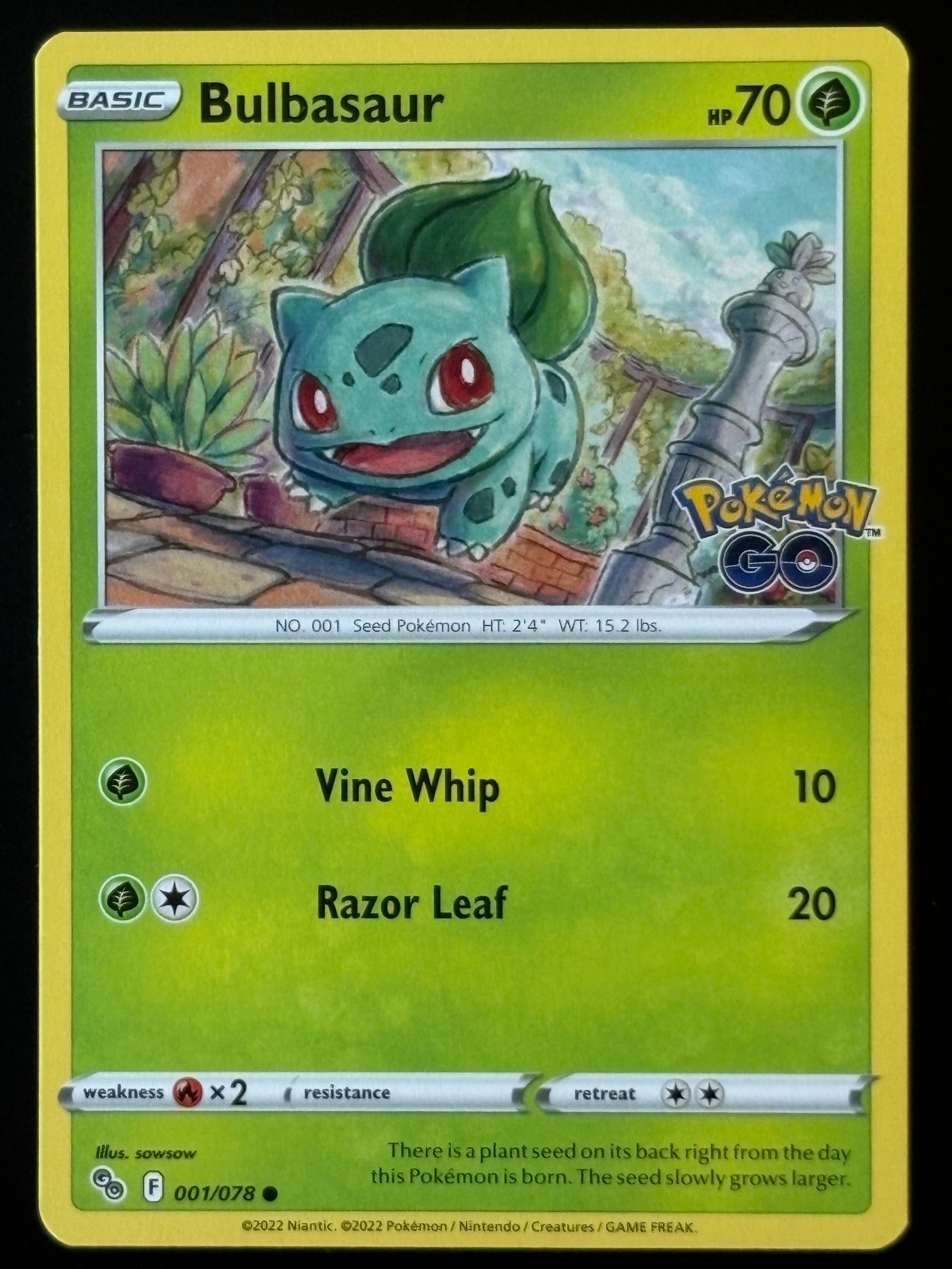 Bulbasaur – Pokemon 2022 Pokemon GO EN 001/078 Common