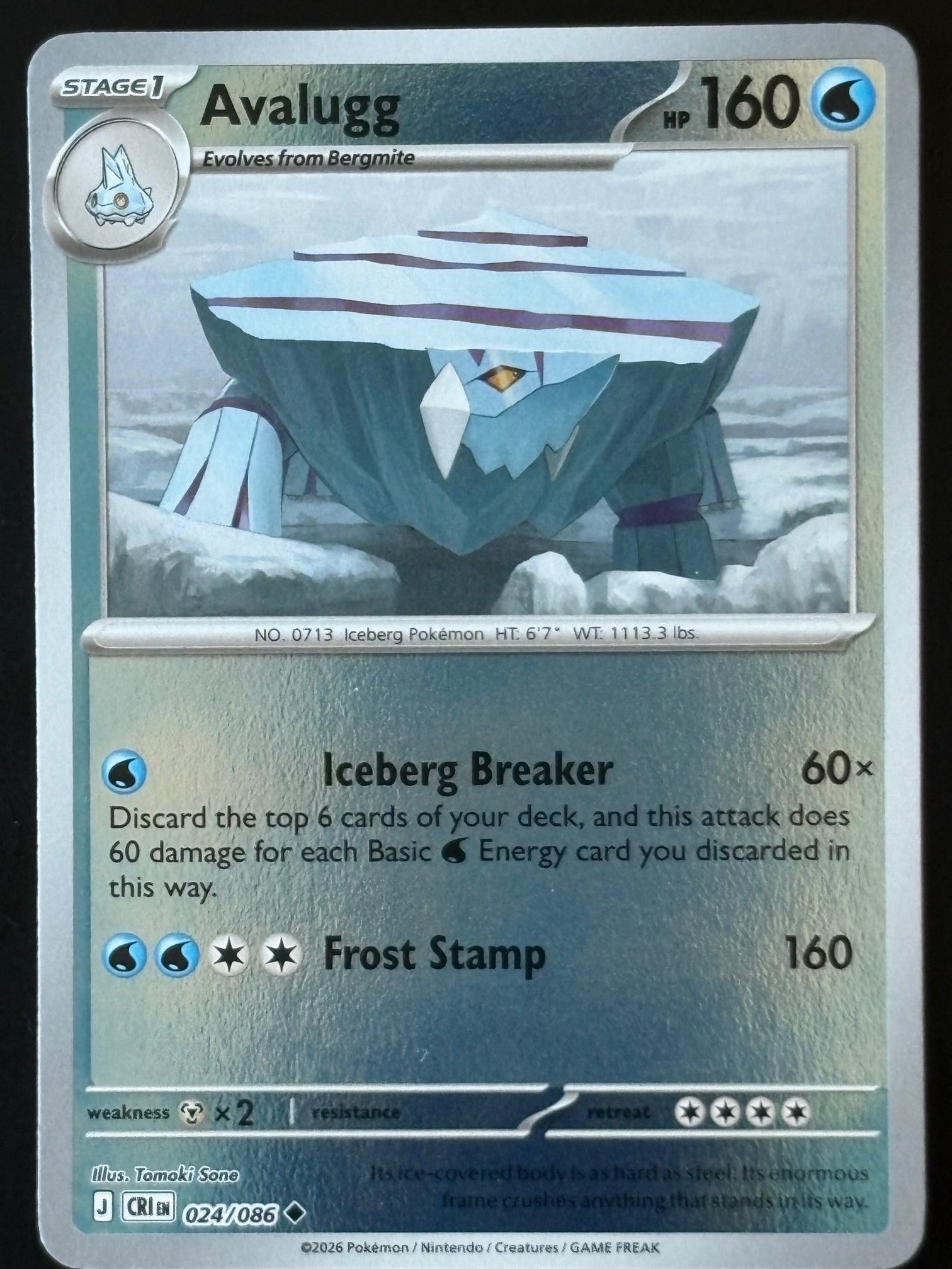 Avalugg – Pokemon 2026 Crimson Ivy EN 024/086 Uncommon