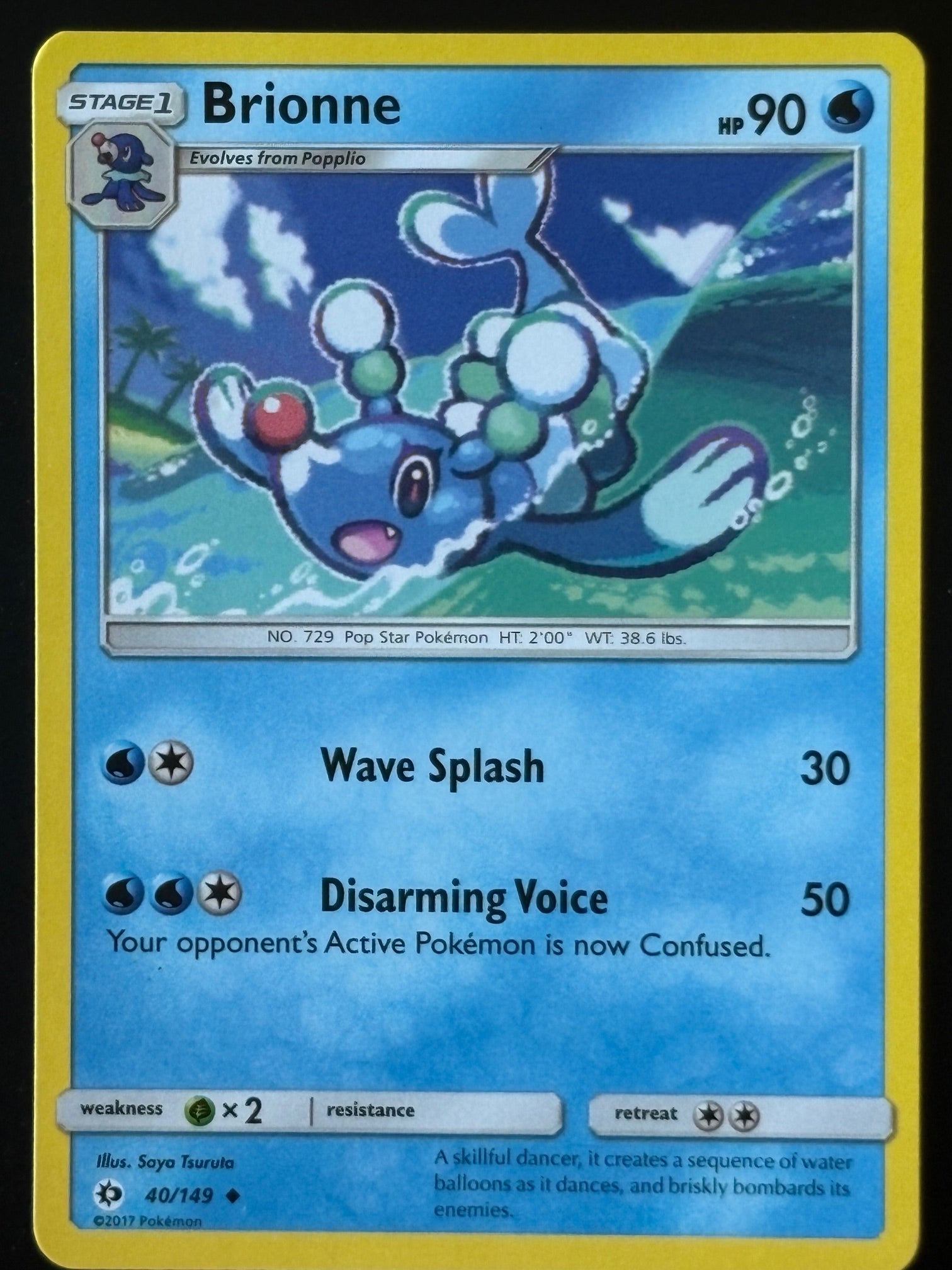 Brionne – Pokemon 2017 Sun & Moon EN 40/149 Uncommon