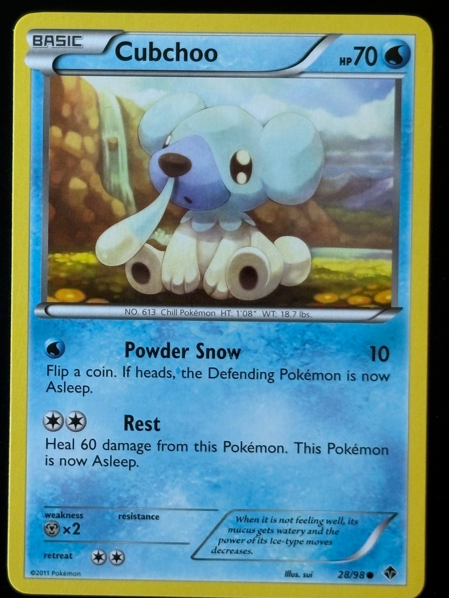 Cubchoo – Pokemon 2011 Black & White EN 28/98 Common