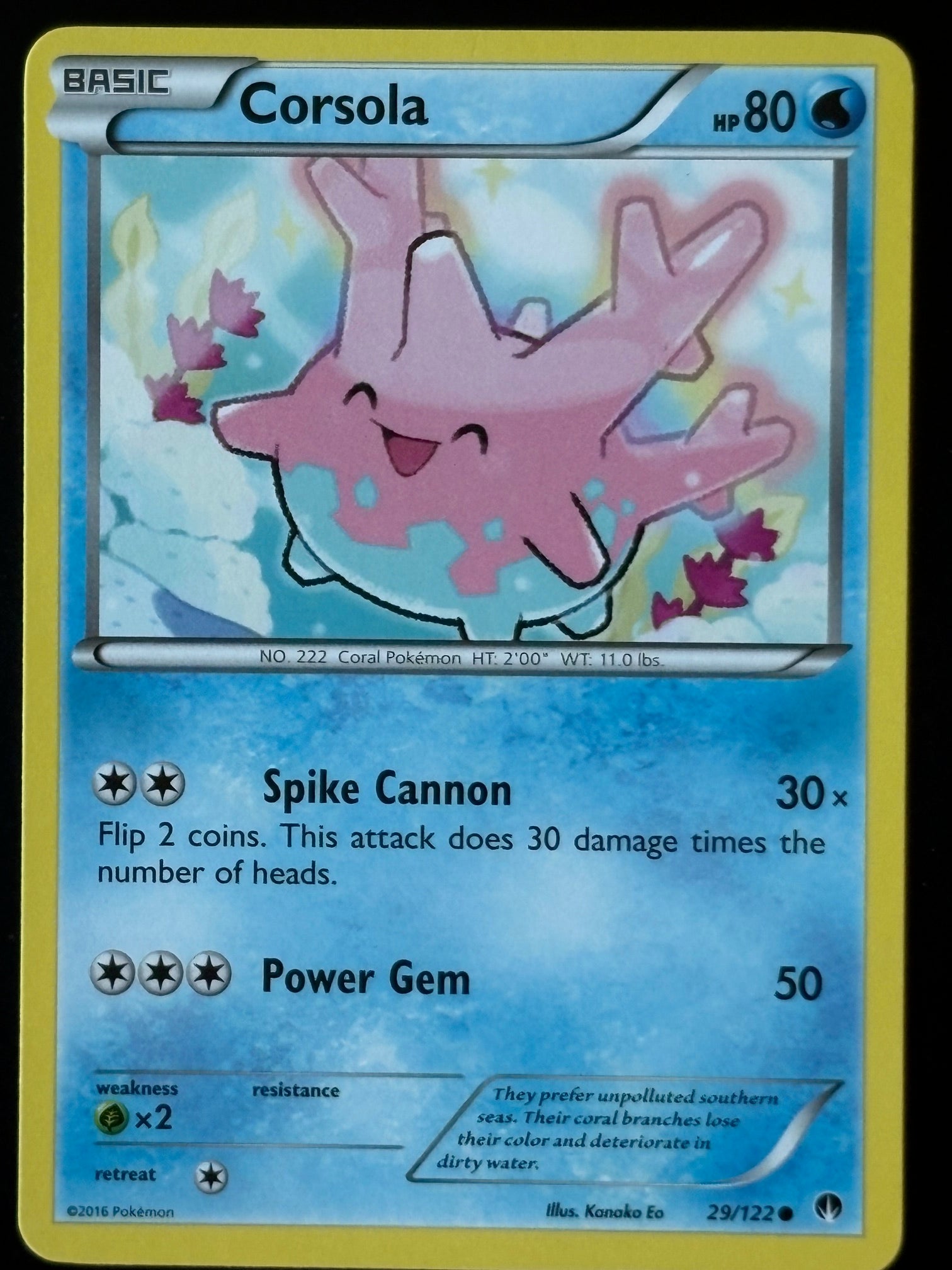 Corsola – Pokemon 2015 XY BREAKthrough EN 29/122 Common