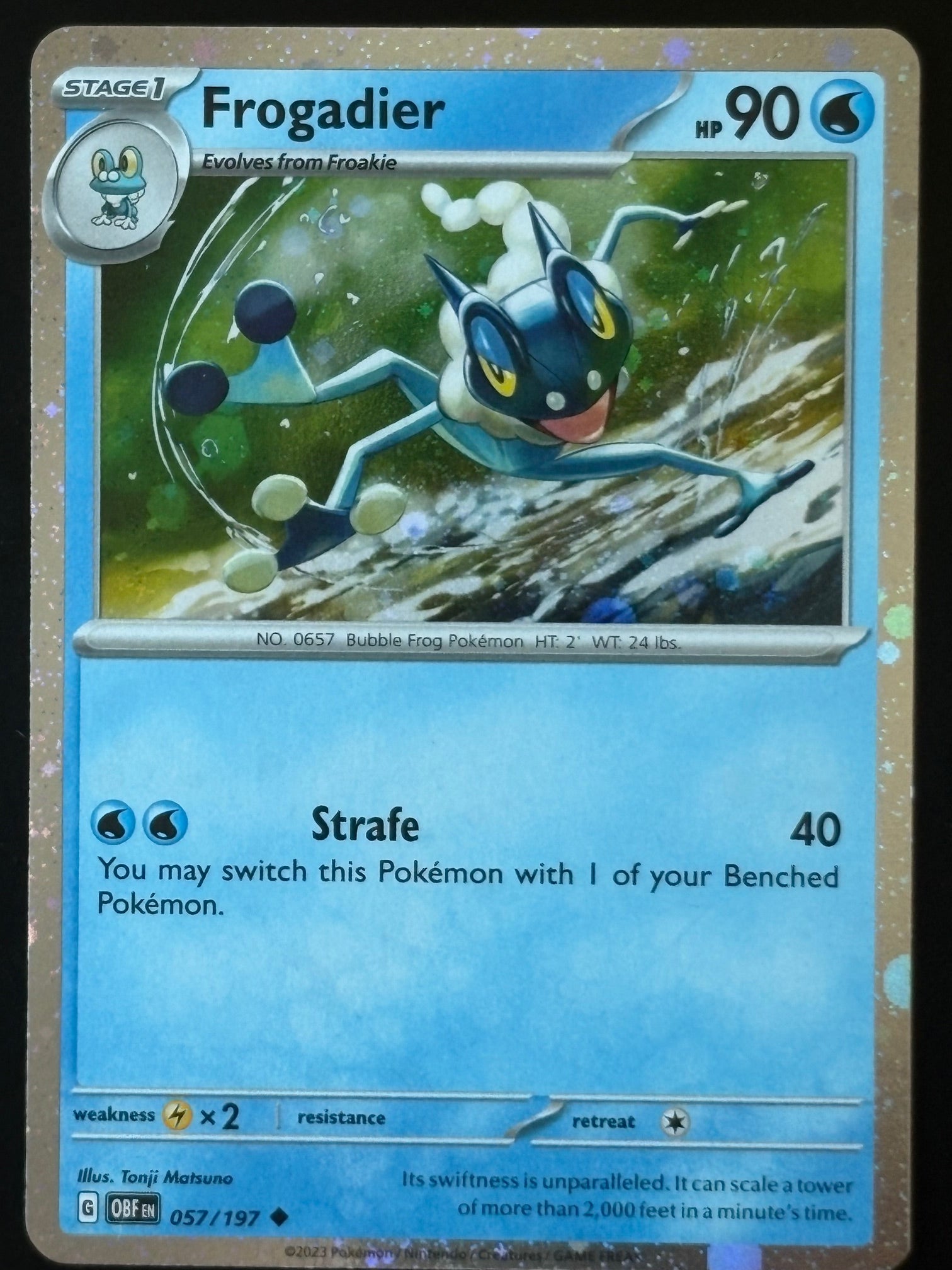 Frogadier – Pokemon 2023 Obsidian Flames EN 057/197 Uncommon Reverse Holo