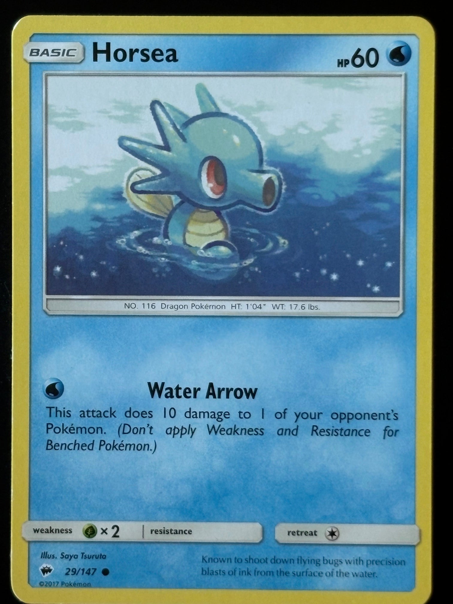 Horsea – Pokemon 2017 Burning Shadows EN 29/147 Common