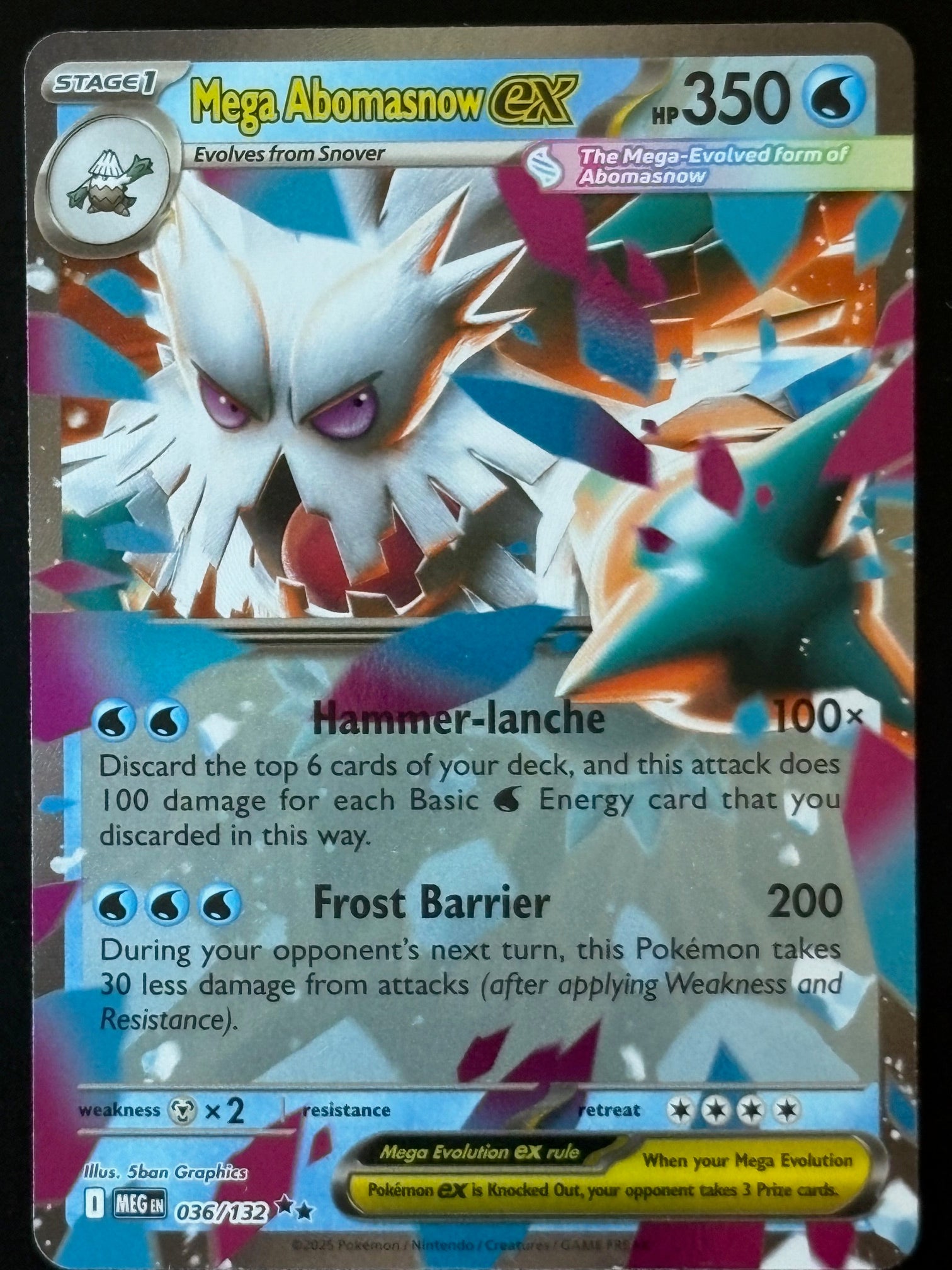 Mega Abomasnow ex – Pokemon 2025 MEG EN 036/132 Double Rare