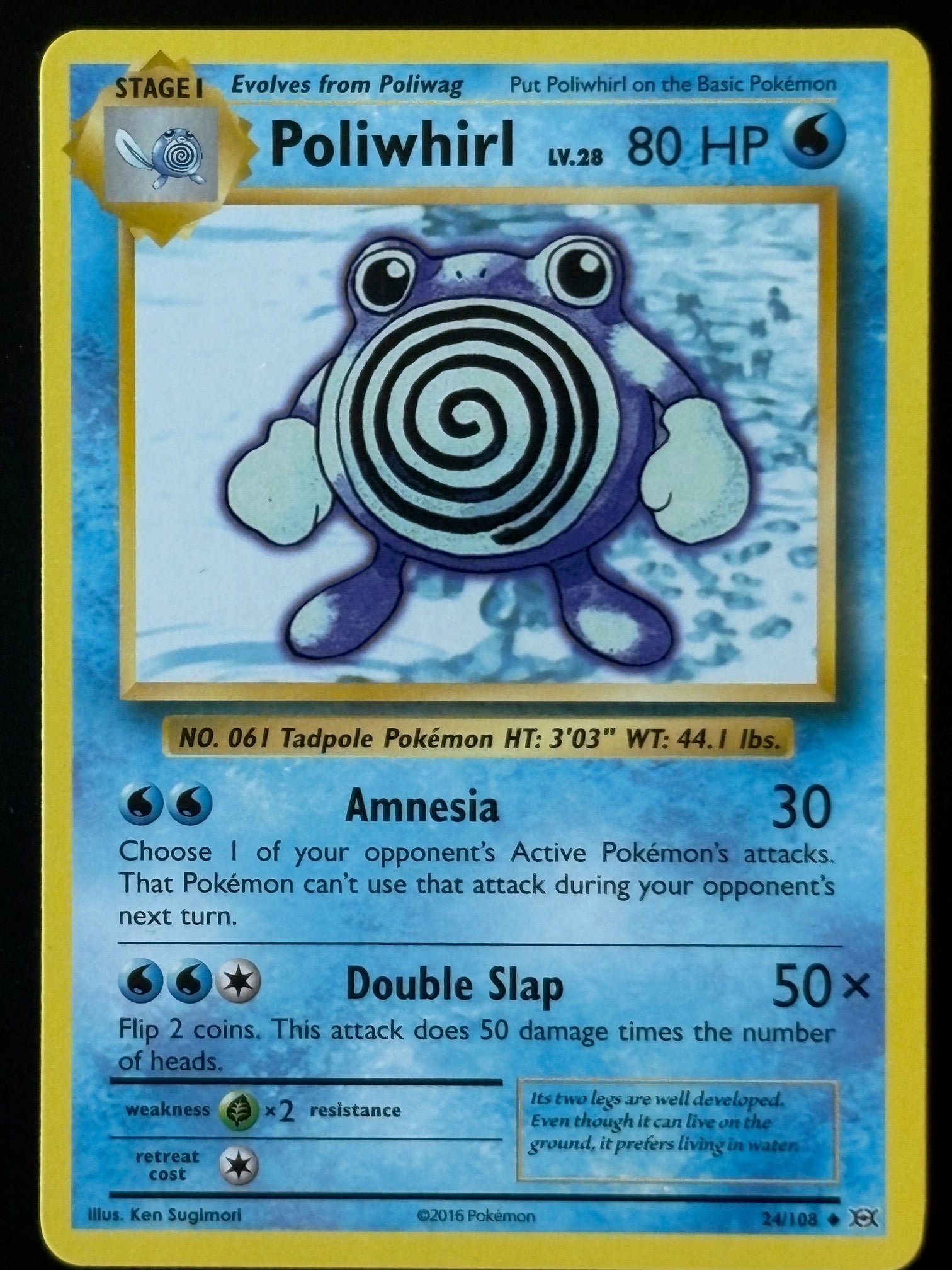 Poliwhirl – Pokemon 2016 XY Evolutions EN 24/108 Holo Rare