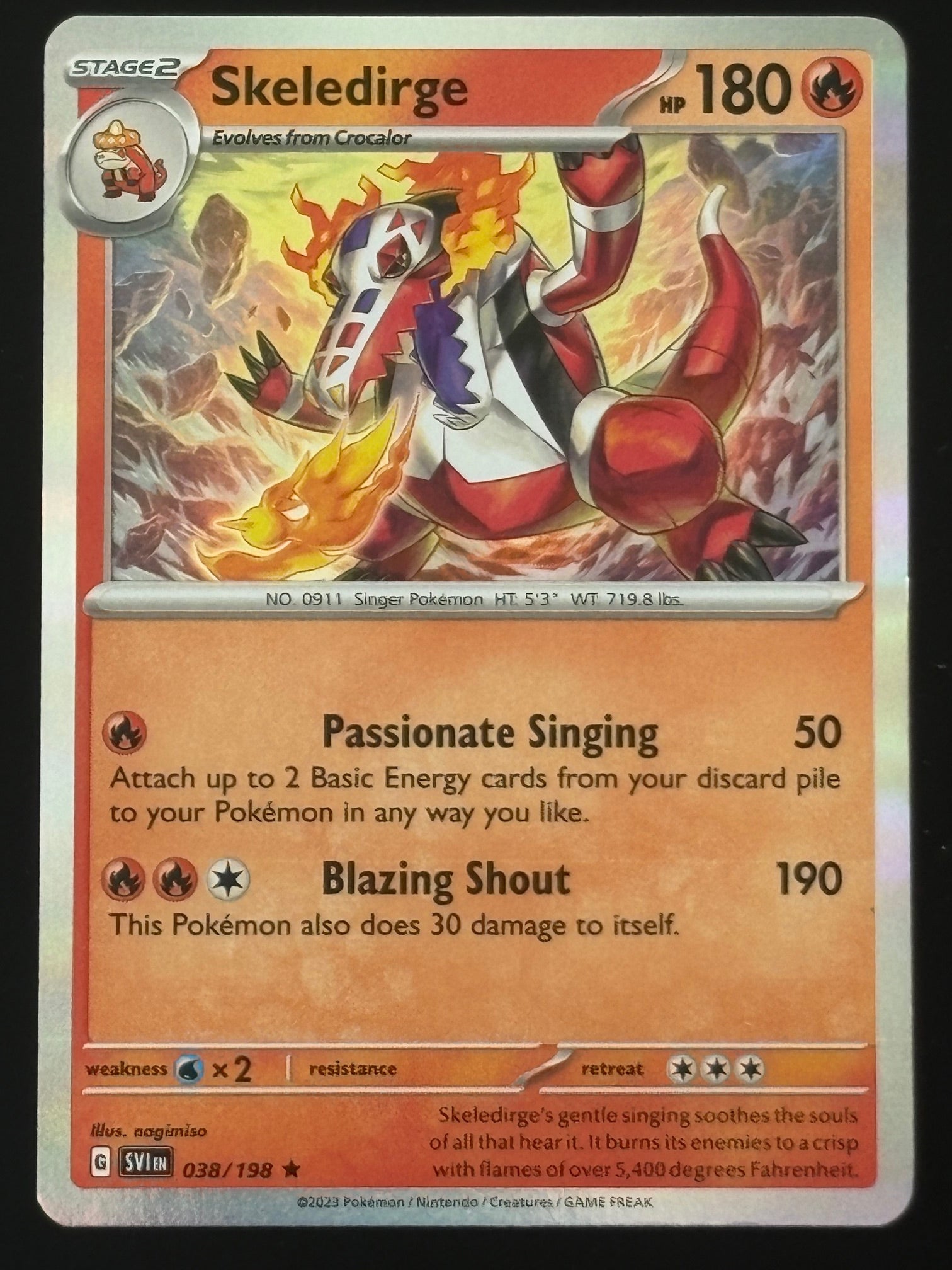 Skeledirge 038/198 – Pokémon 2023 SVI EN