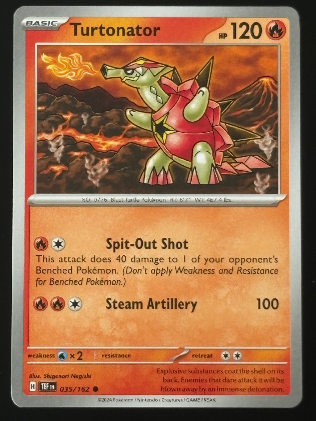Turtonator 035/162 – Pokémon 2024 TEF EN