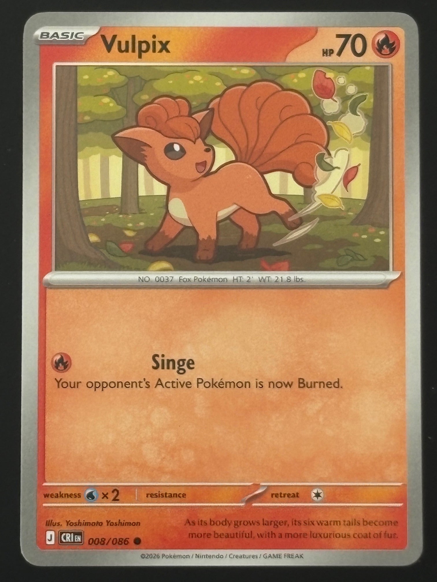 Vulpix 008/086 – Pokémon 2026 CRI EN