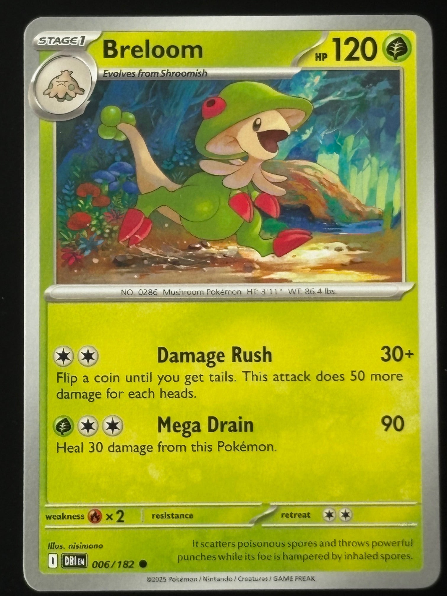 Breloom 006/182 – Pokémon 2025 DRI EN