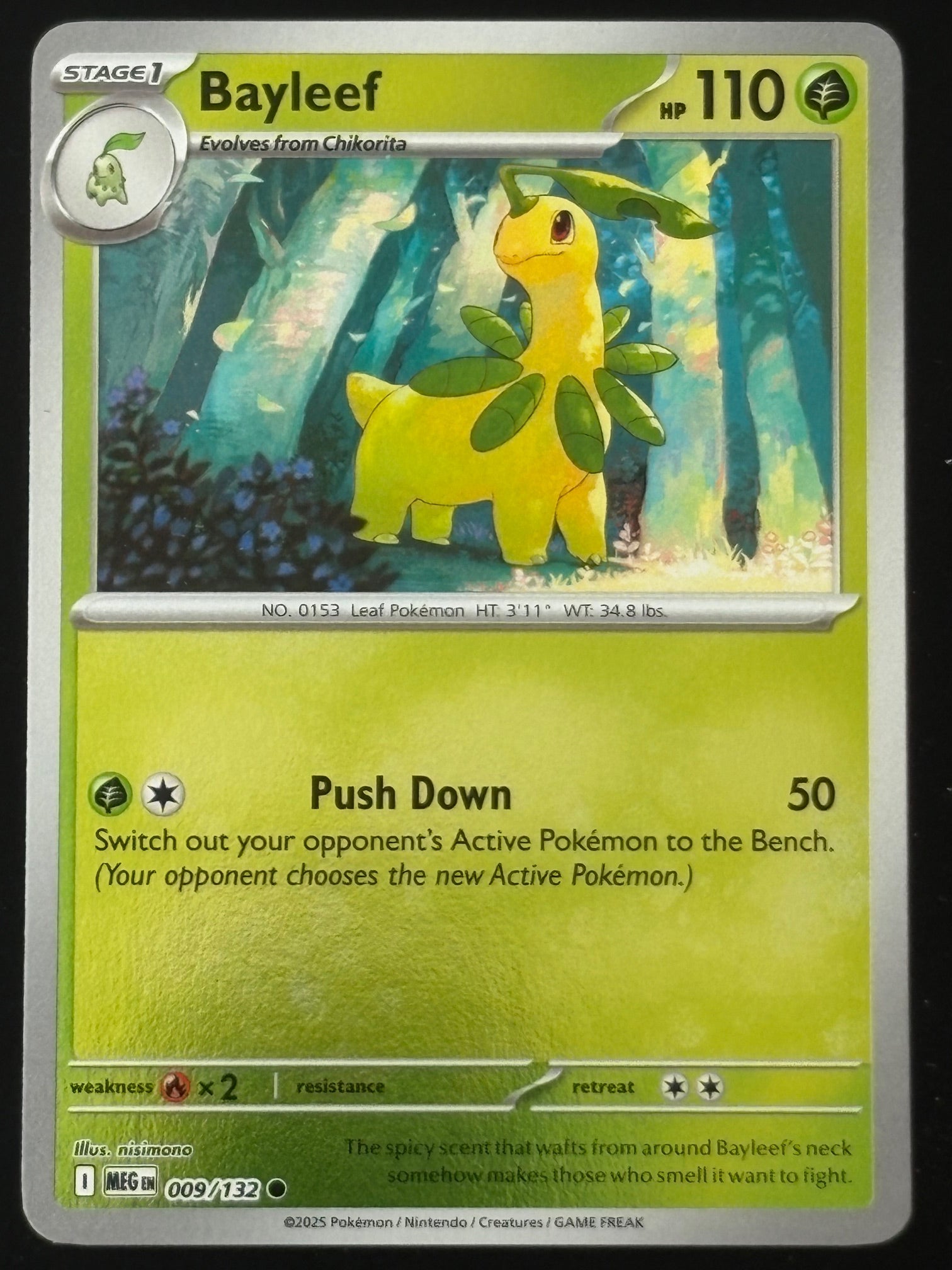 Bayleef 009/132 – Pokémon 2025 MEG EN (Holo)