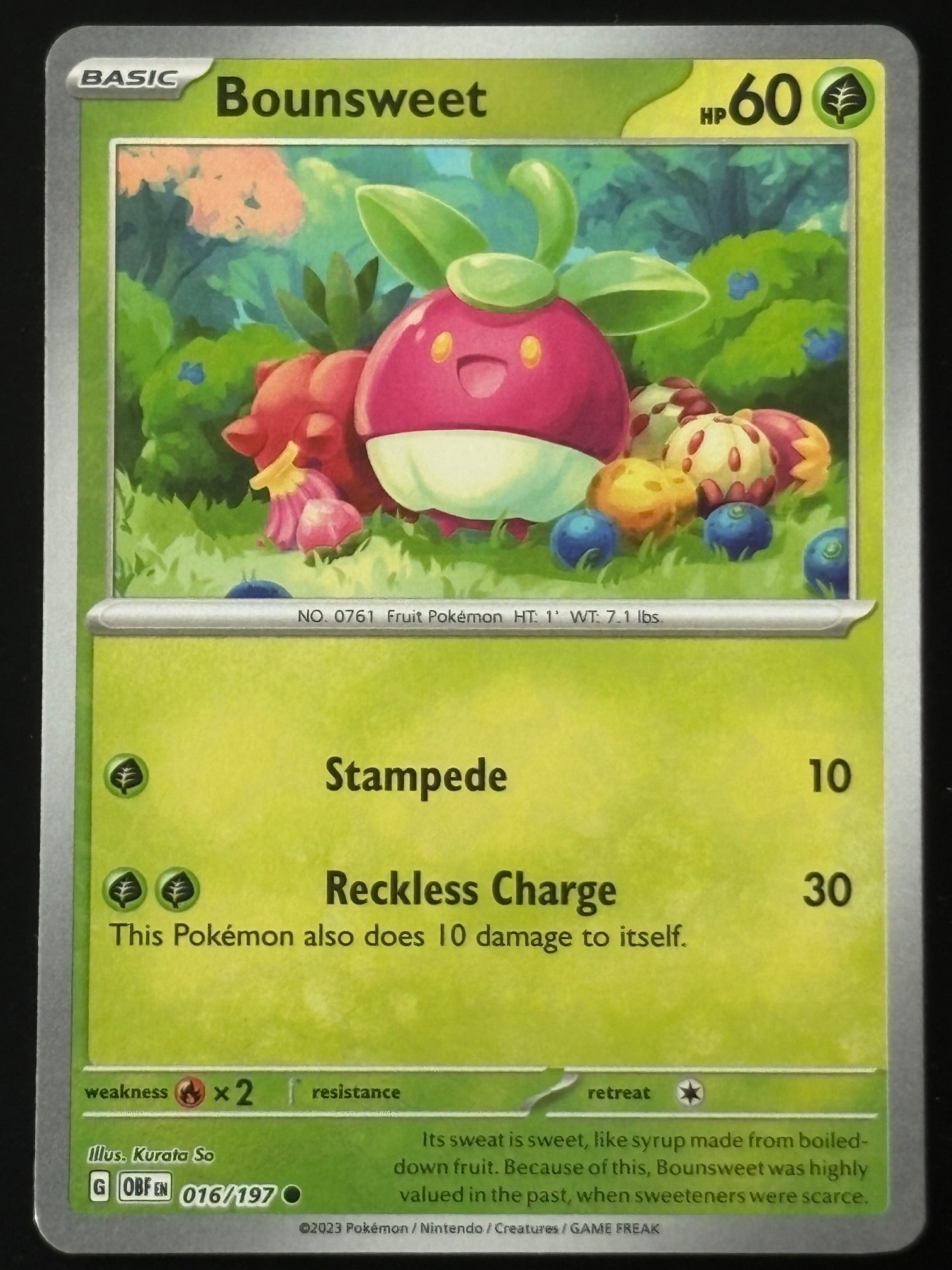 Bounsweet 016/197 – Pokémon 2023 OBF EN (Holo)