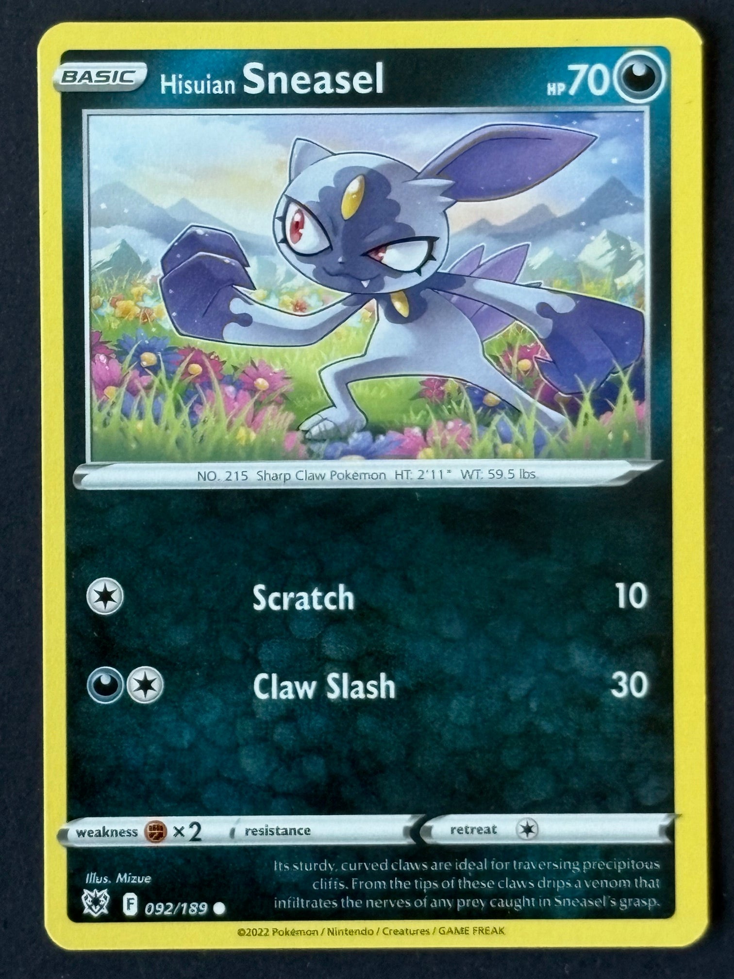 Hisuian Sneasel 092/189 – Pokémon 2022 ASR EN