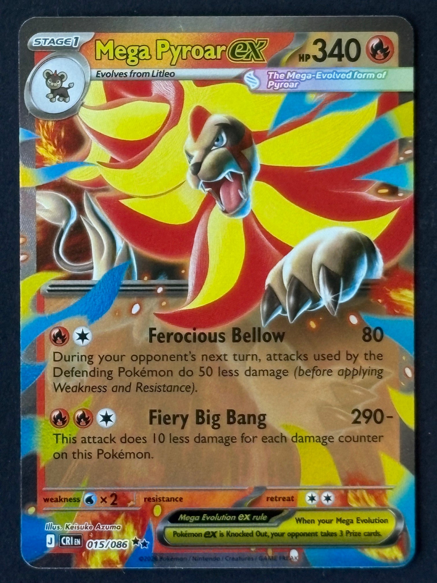 Mega Pyroar ex 015/086 – Pokémon 2026 CRI EN
