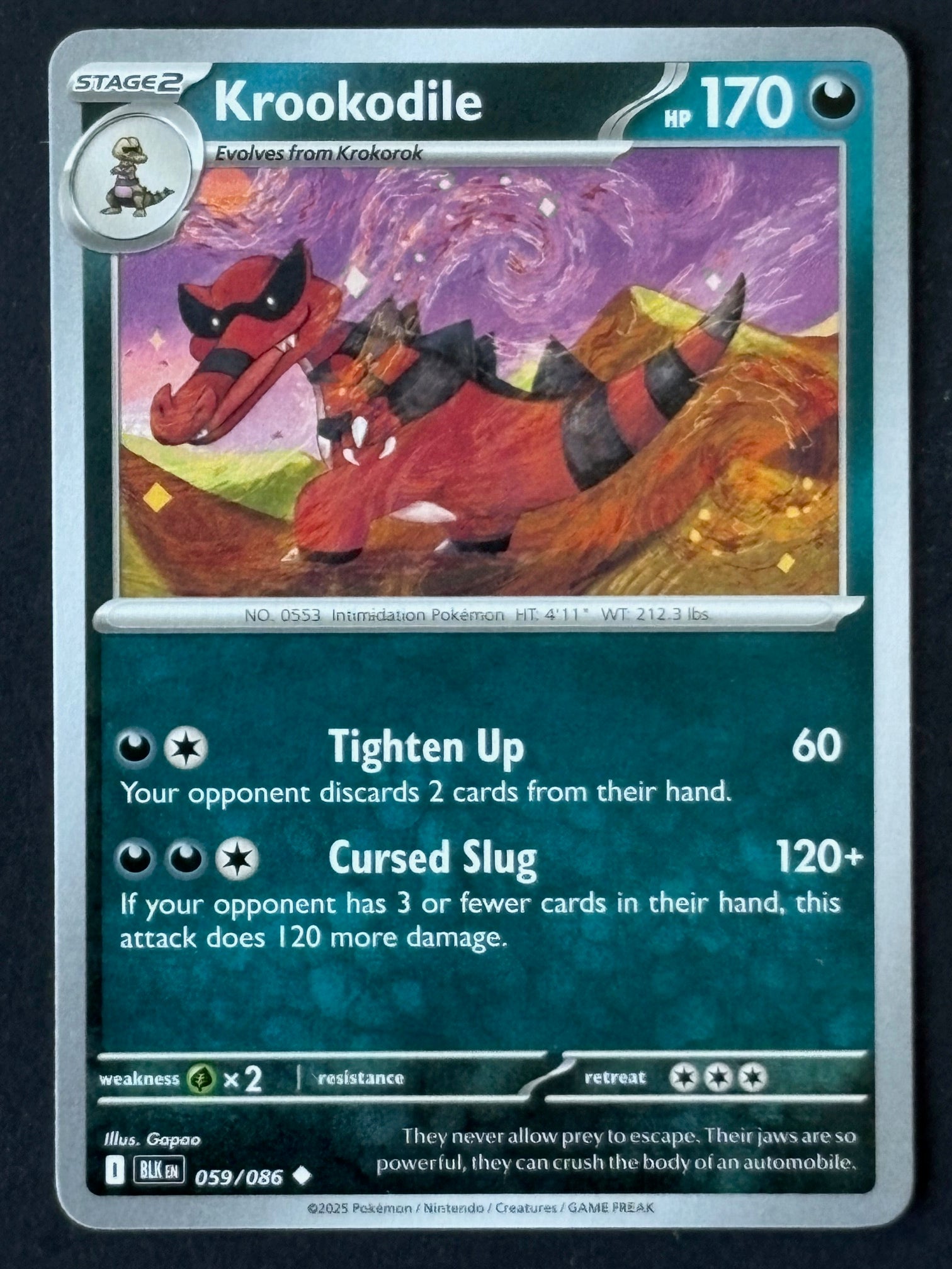 Krookodile 059/086 – Pokémon 2025 BLK EN