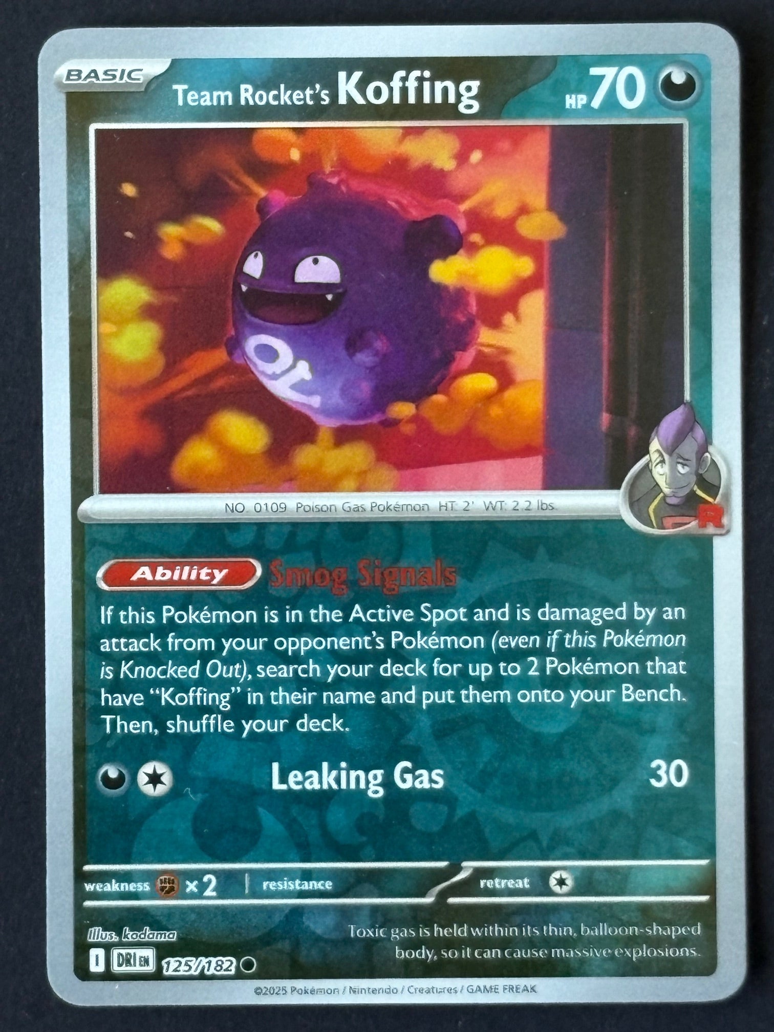 Team Rocket's Koffing 125/182 – Pokémon 2025 DRI EN