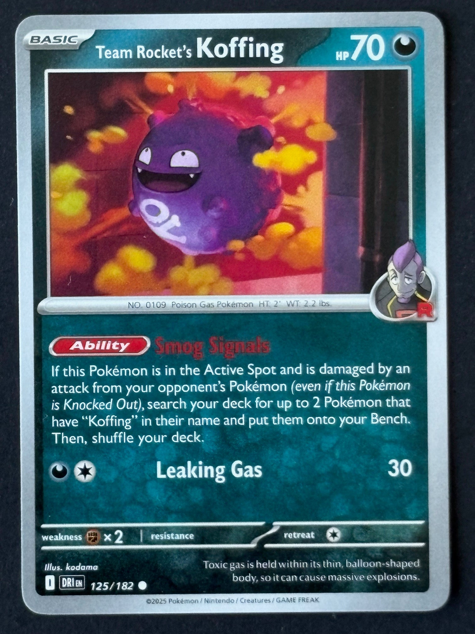 Team Rocket's Koffing 125/182 – Pokémon 2025 DRI EN