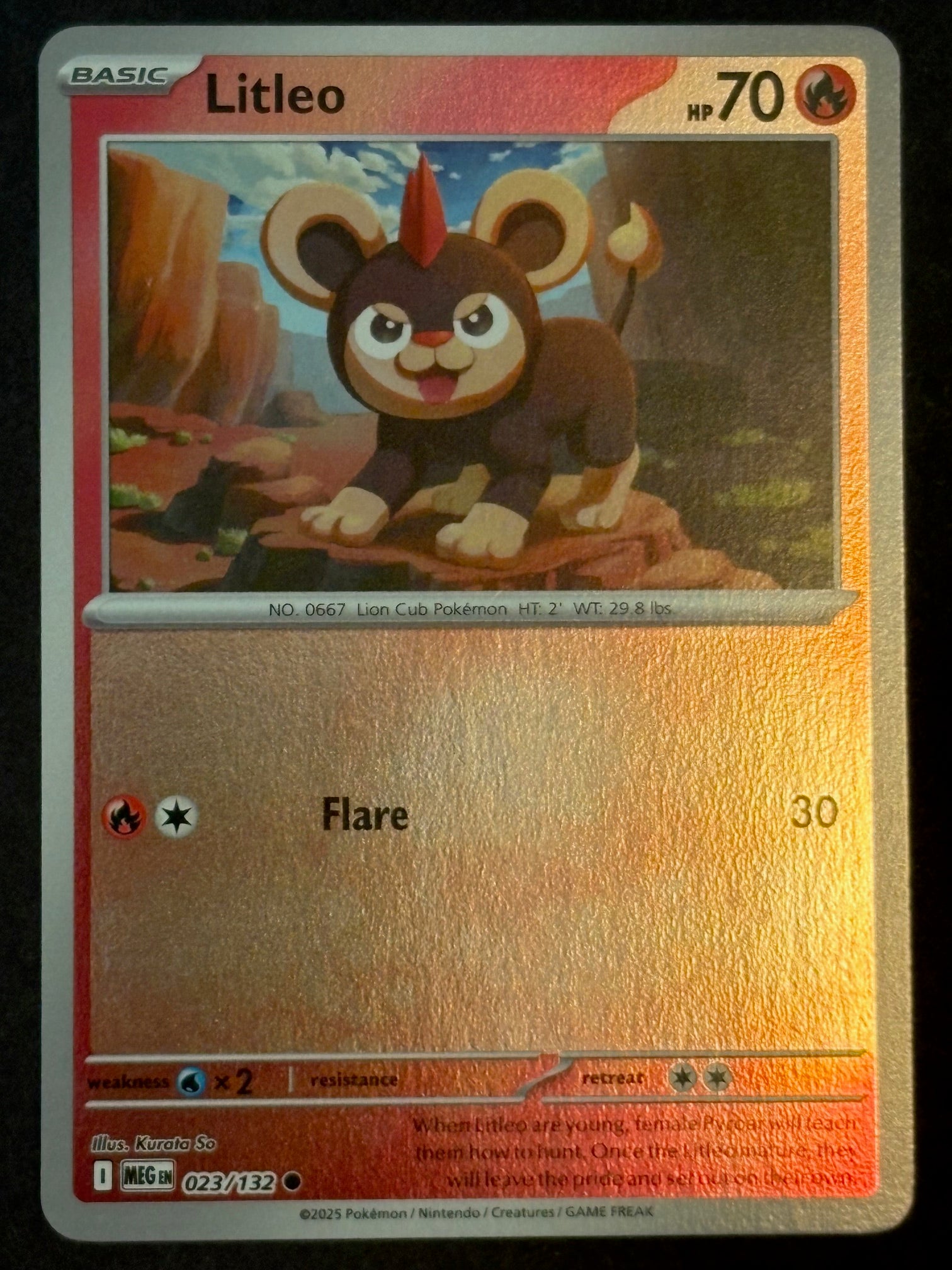 Litleo 023/132 – Pokémon 2025 MEG EN Reverse Holo