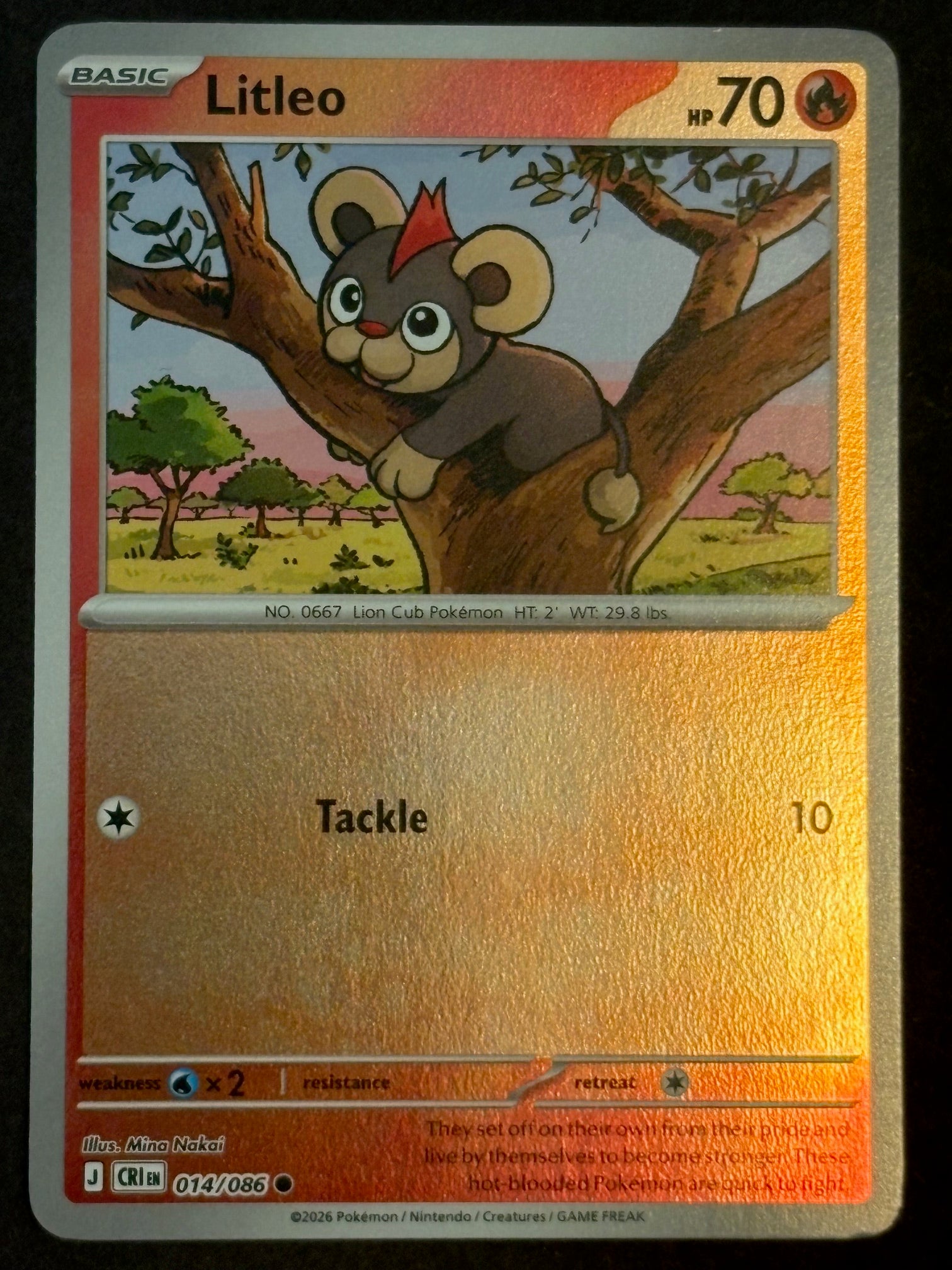 Litleo 014/086 – Pokémon 2026 CRI EN Reverse Holo