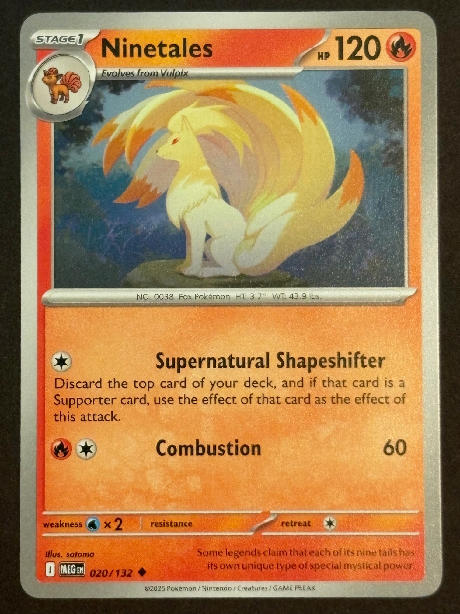 Ninetales 020/132 – Pokémon 2025 MEG EN