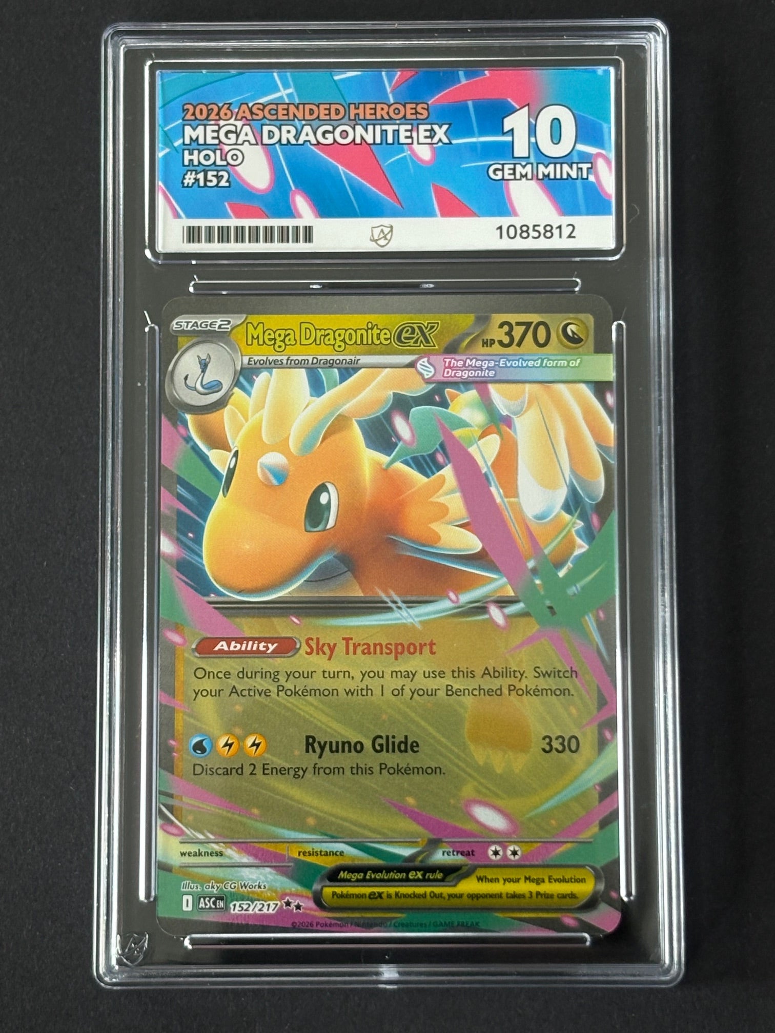 Mega Dragonite ex – 152/217 ASC EN Gem Mint 10