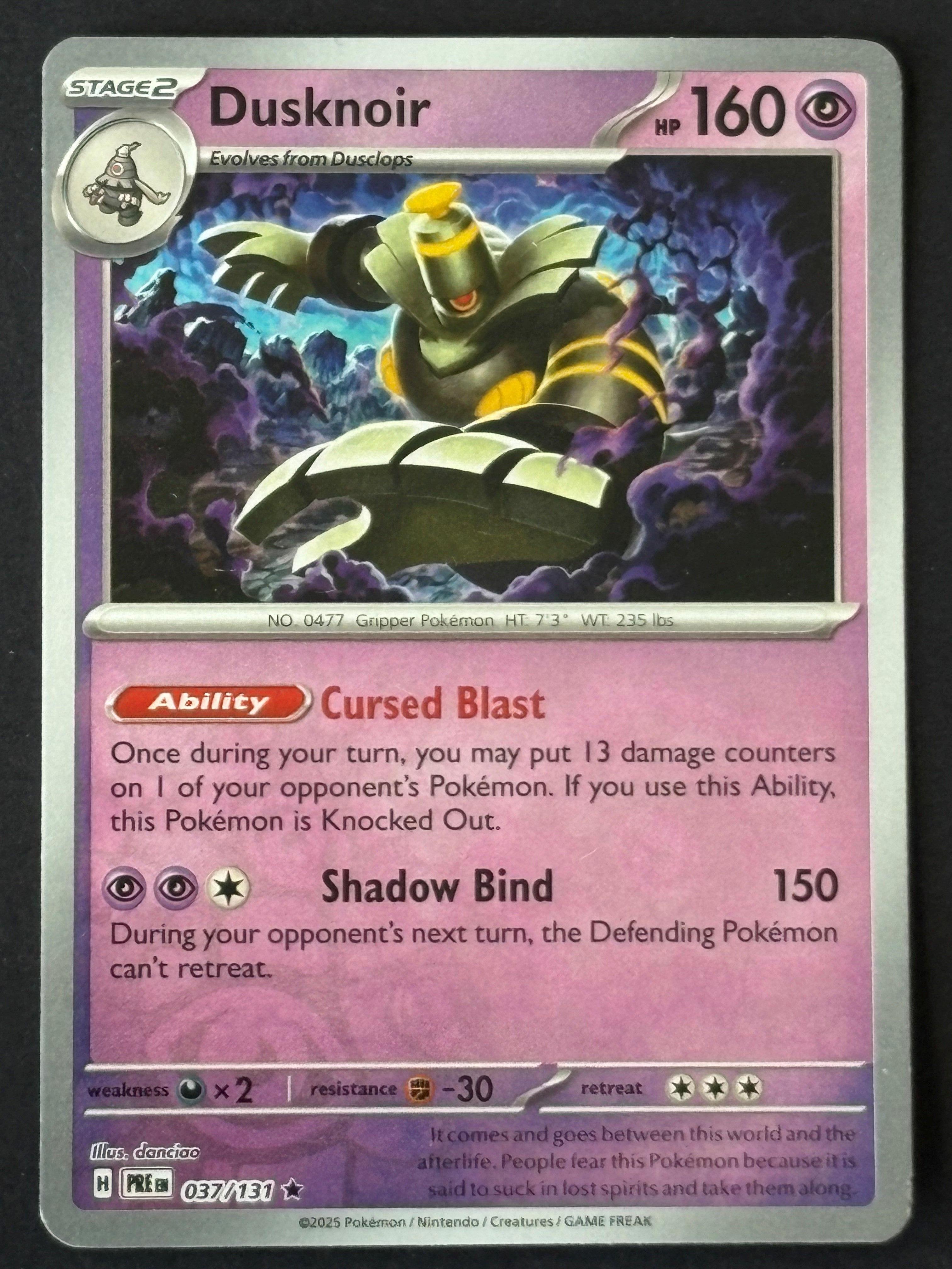 Dusknoir – Pokemon 2025 Prismatic Evolutions EN 037/131 Rare
