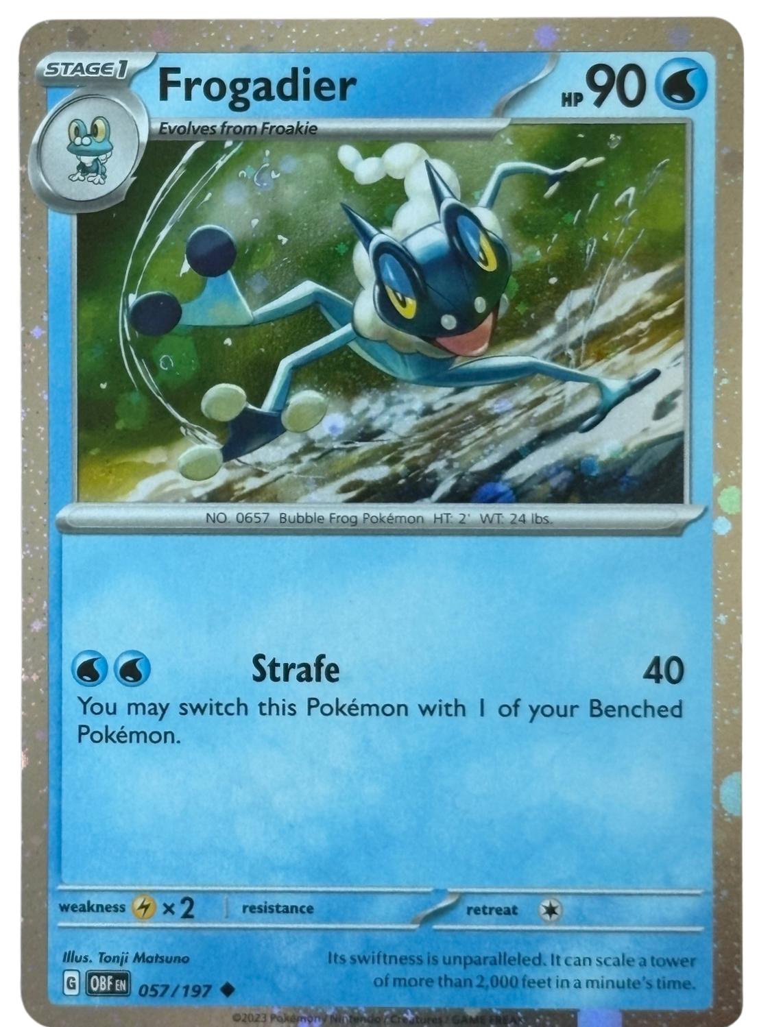 Frogadier 057/197 Obsidian Flames (2023) [Near Mint]