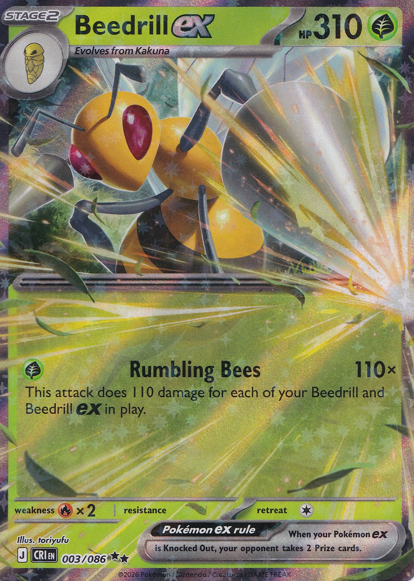Beedrill ex 003/086 CRI ENG 2026 (NM)