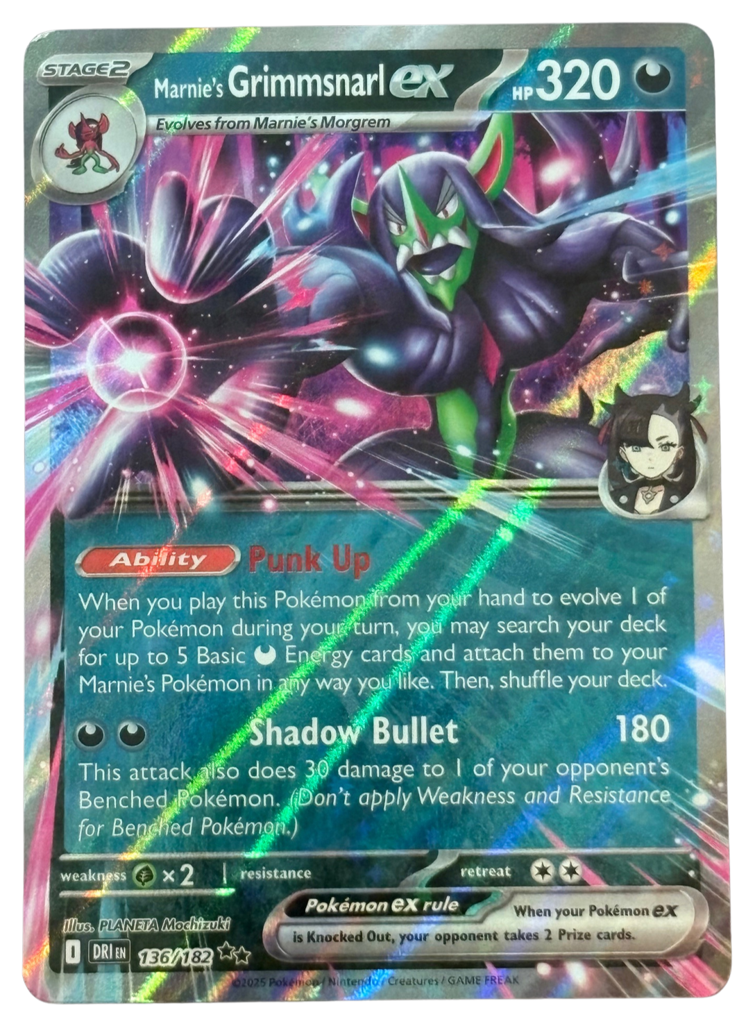 Marnie's Grimmsnarl ex 136/182 Destined Rivals (2025) [Near Mint]