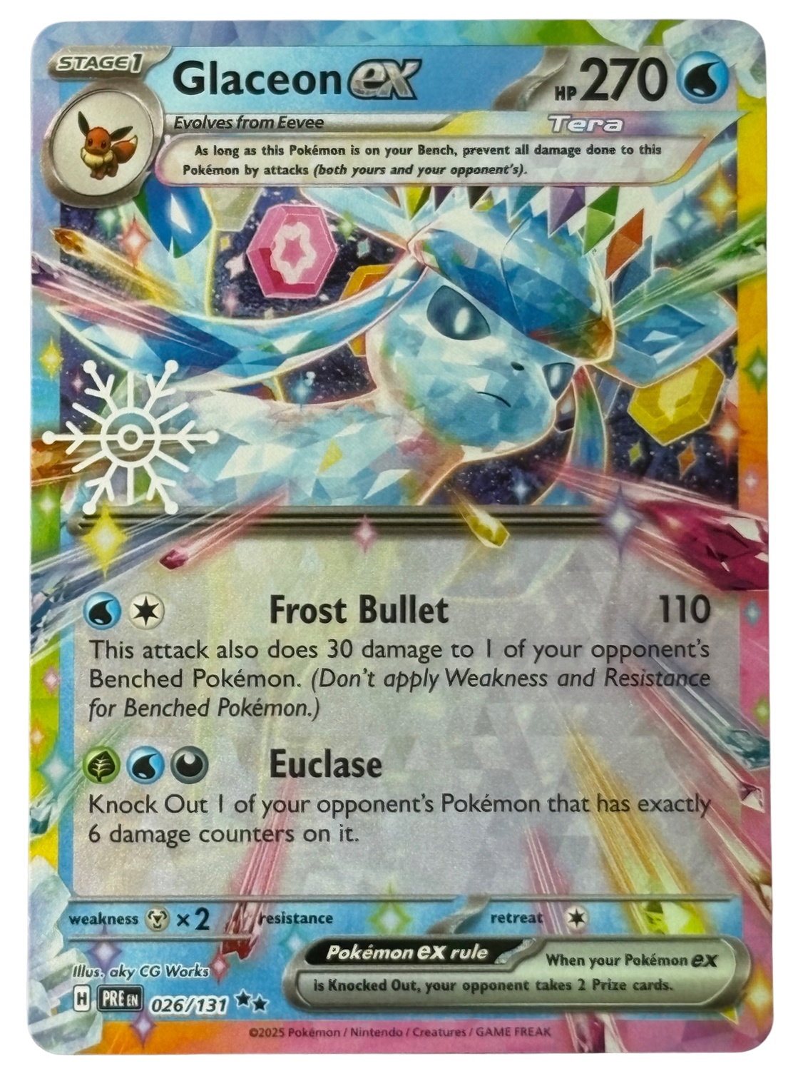 Glaceon ex 026/131 Prismatic Evolutions (2025) [Near Mint]