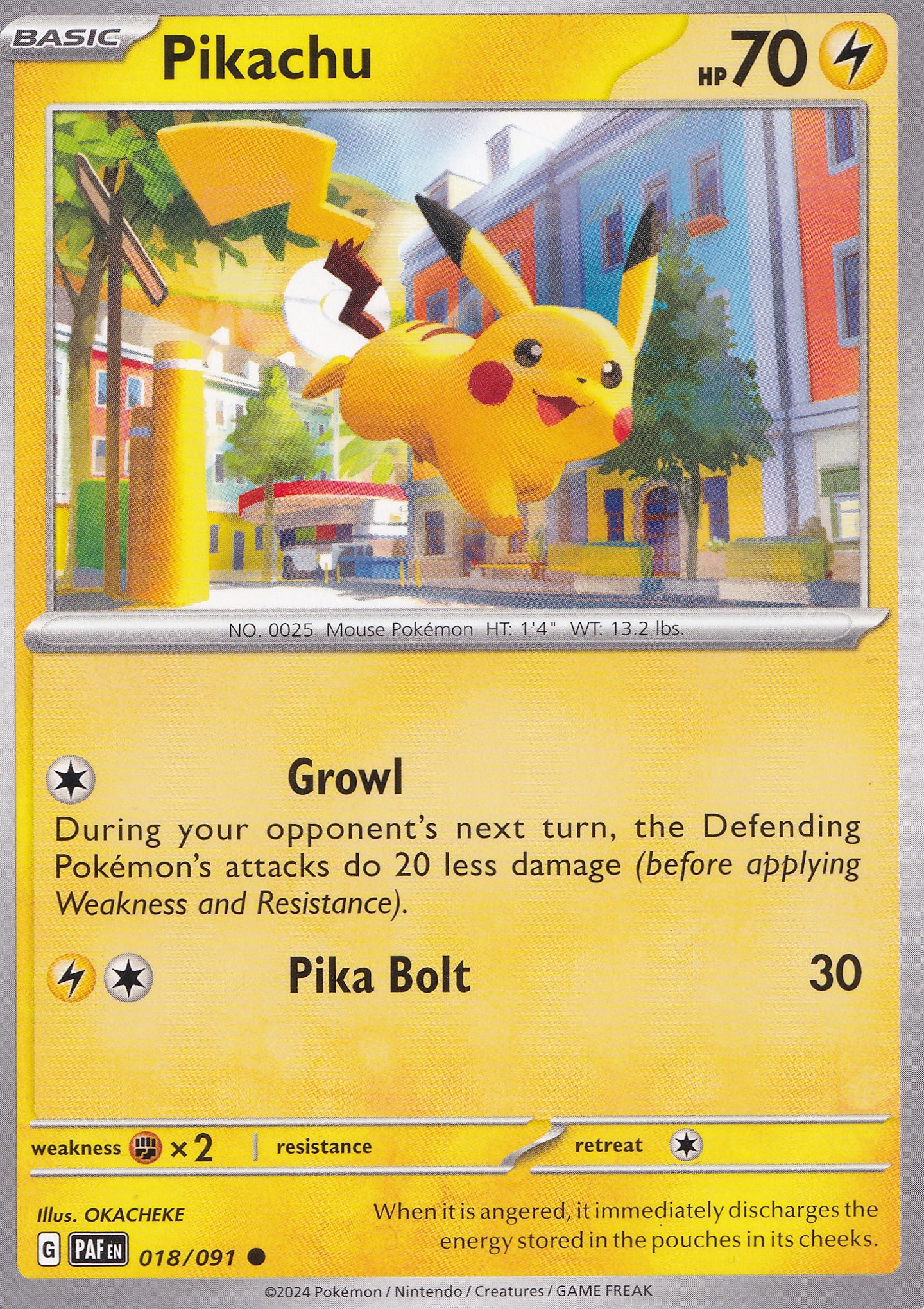 Pikachu 018/091 PAF ENG 2024 (NM)