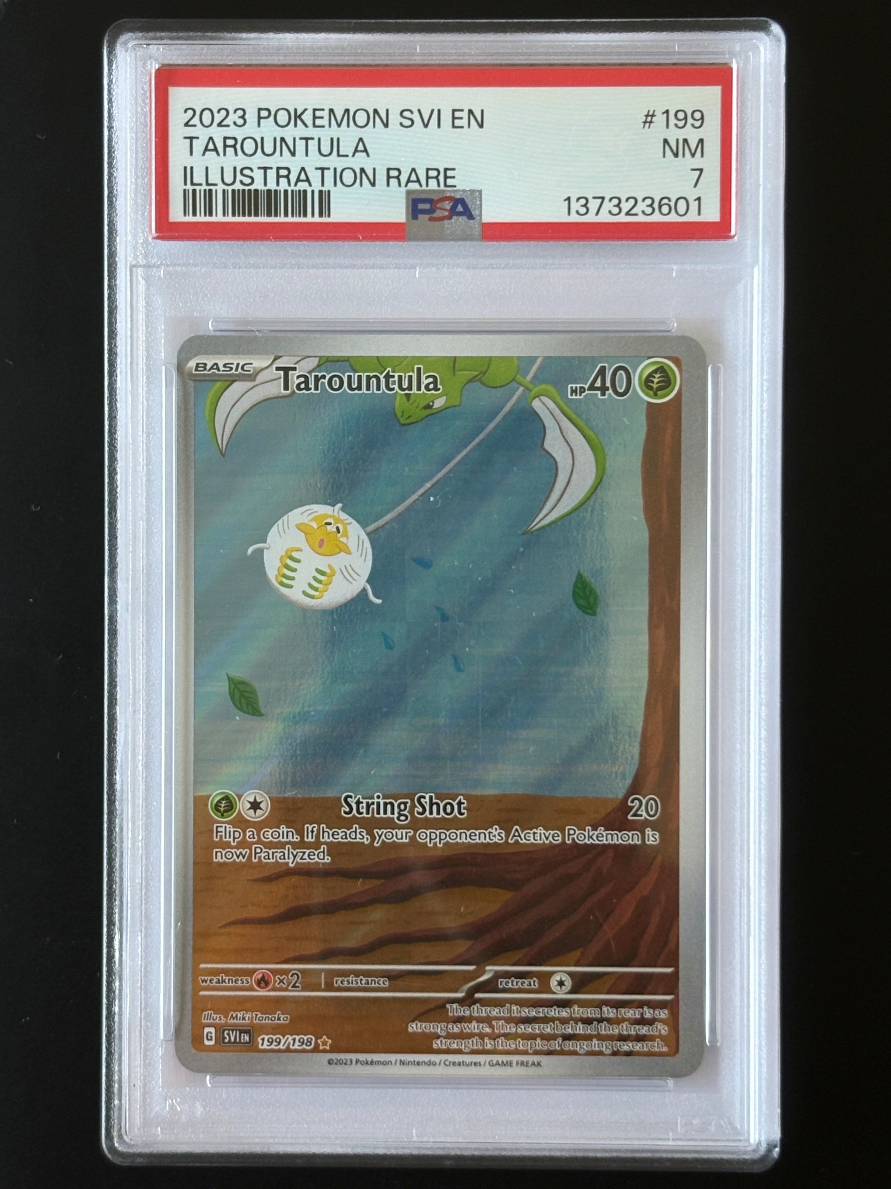 Tarountula PSA 7 NM – Pokémon 2023 SVI EN 199/198 Illustration Rare